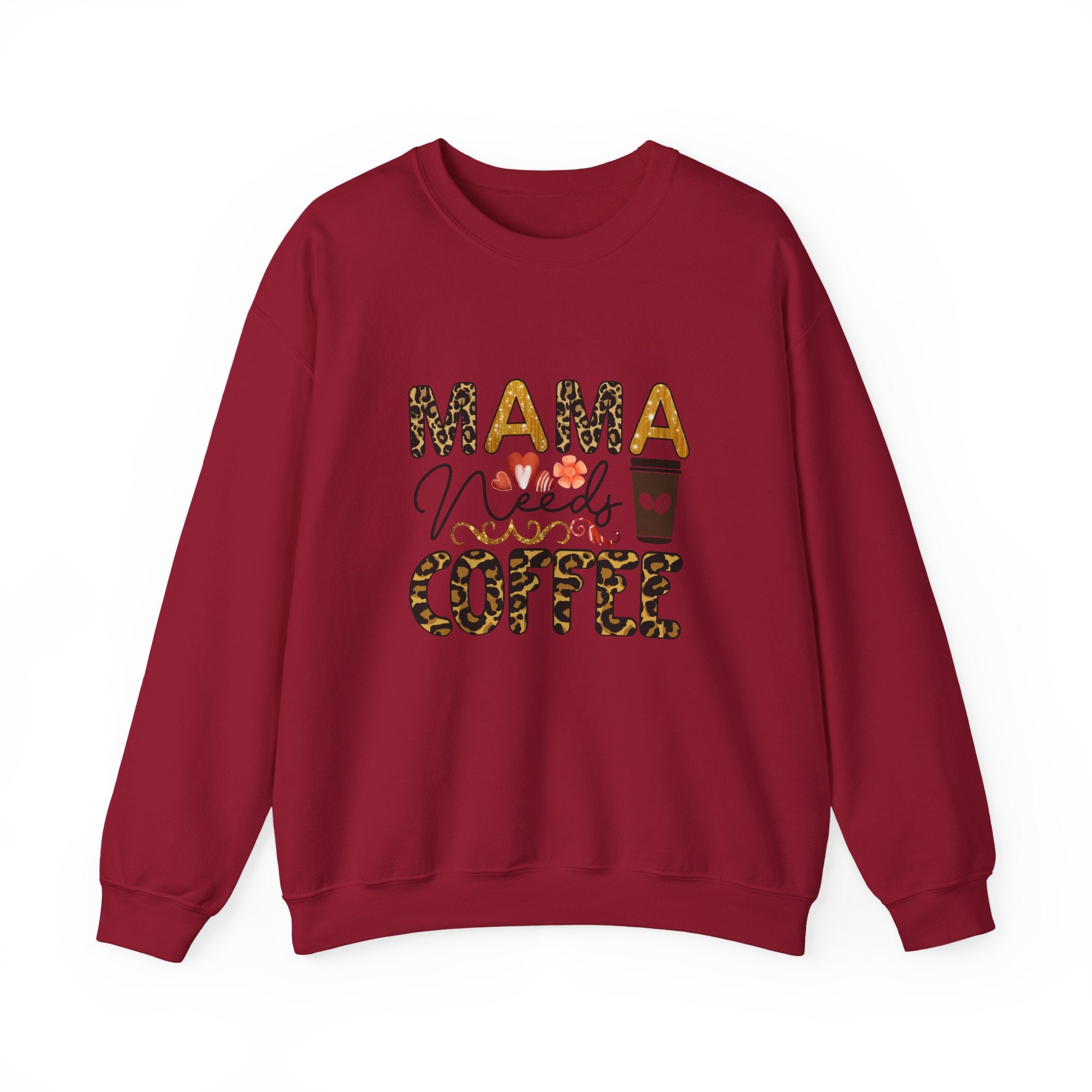 Mama Needs Coffee Crewneck Sweatshirt - Cozy Unisex Pullover Apparel for Moms