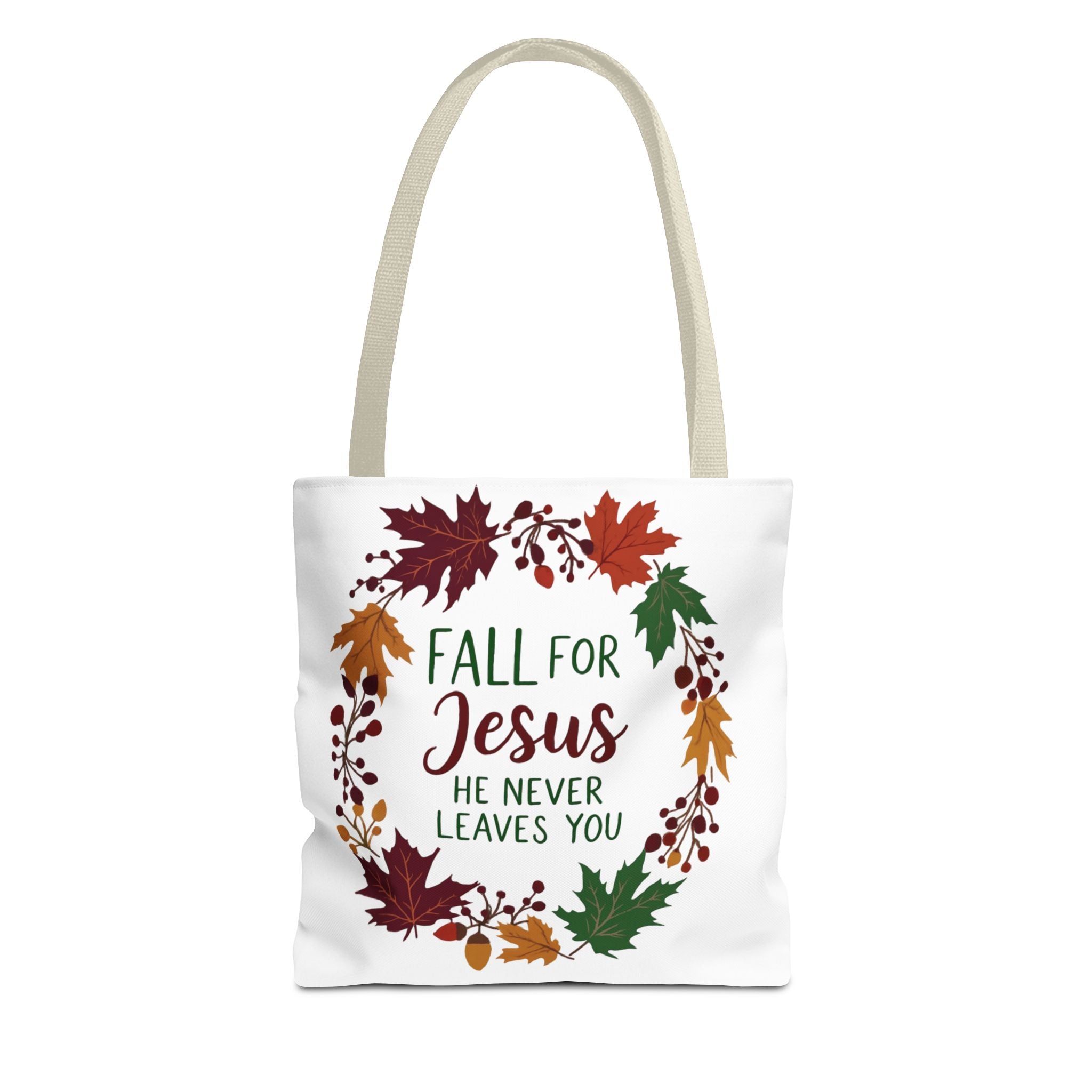 Fall for Jesus Tote Bag, Autumn Christian Gift, Inspirational Eco-Friendly Shopper, Harvest Season Accessory, Religious Everyday Use