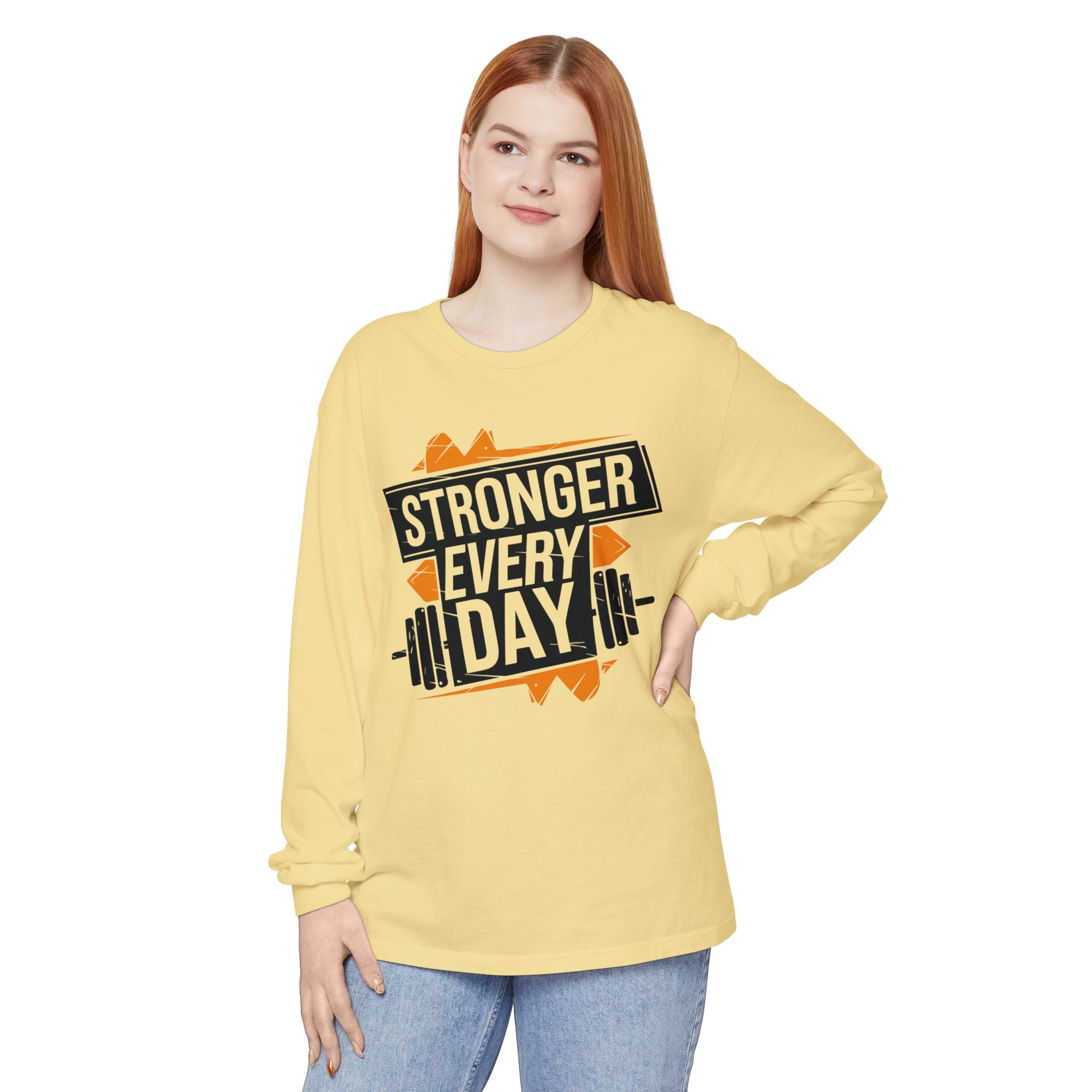 Stronger Every Day Long Sleeve T-Shirt for Fitness Enthusiasts