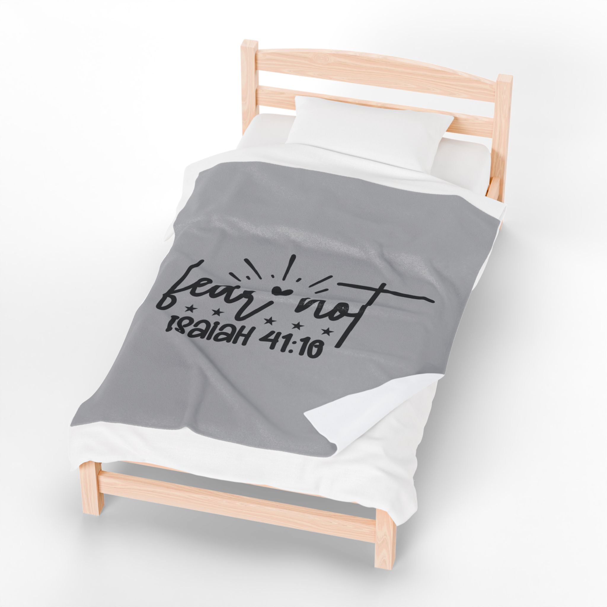 Fear Not Velveteen Plush Blanket - Inspirational Bible Verse for Comfort and Warmth