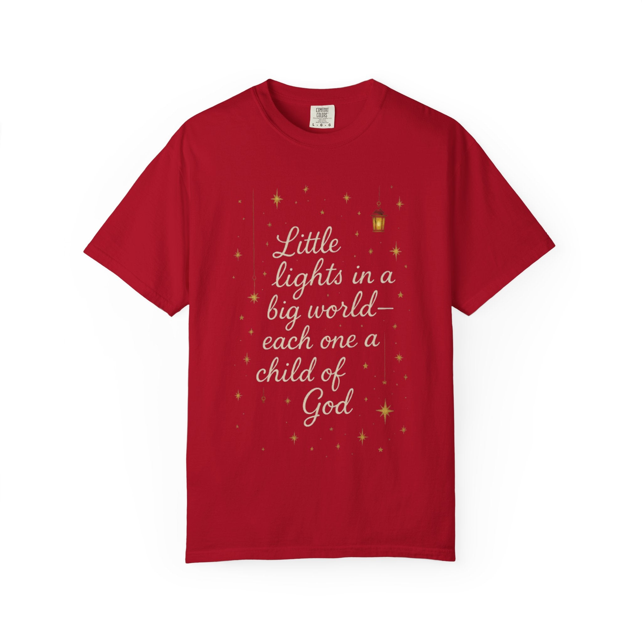 Inspirational Unisex T-shirt - "Little Lights in a Big World" - Faith-Based Apparel, Religious Gift, Everyday Wear, Comfortable Tee