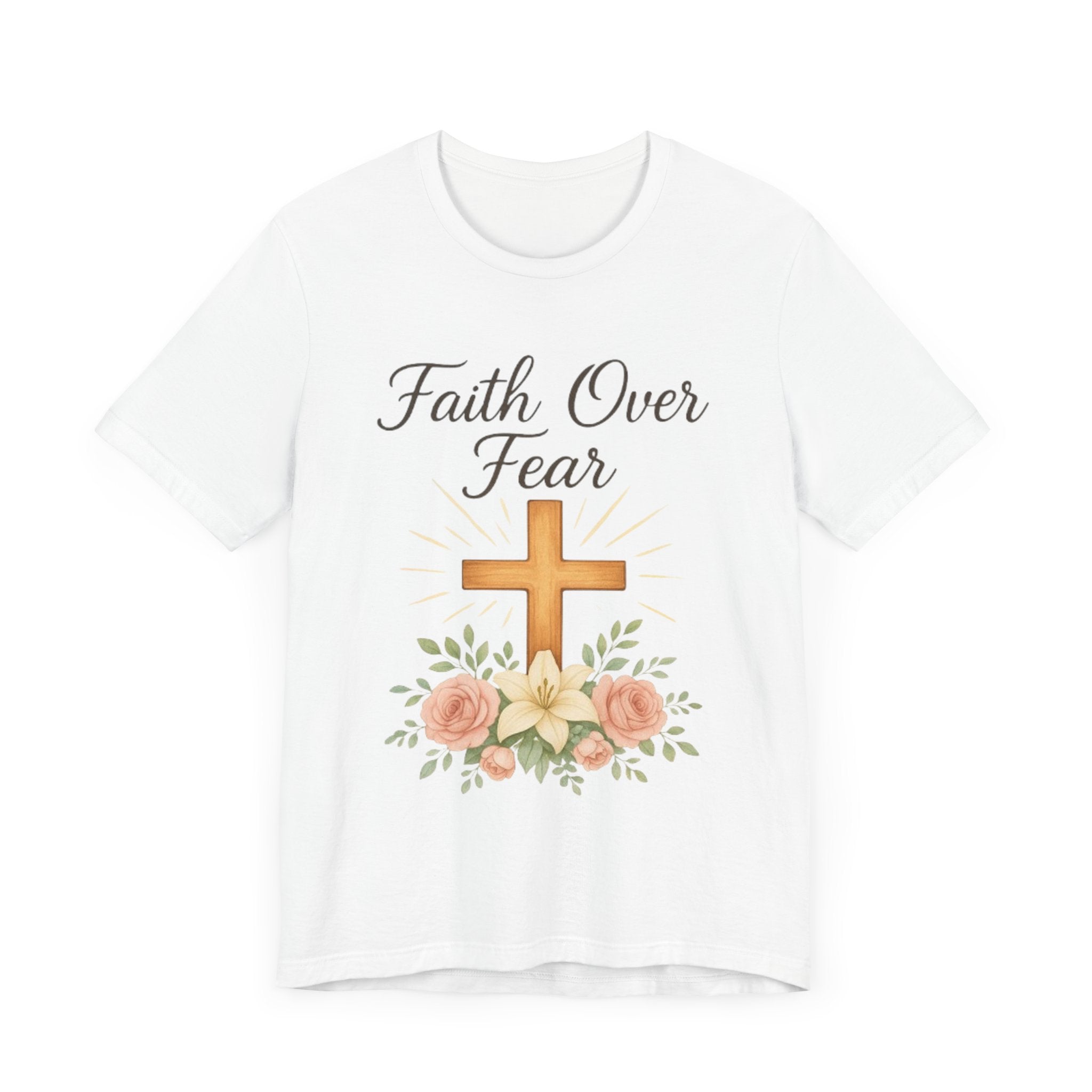 "Faith Over Fear" Inspirational T-Shirt, religious apparel