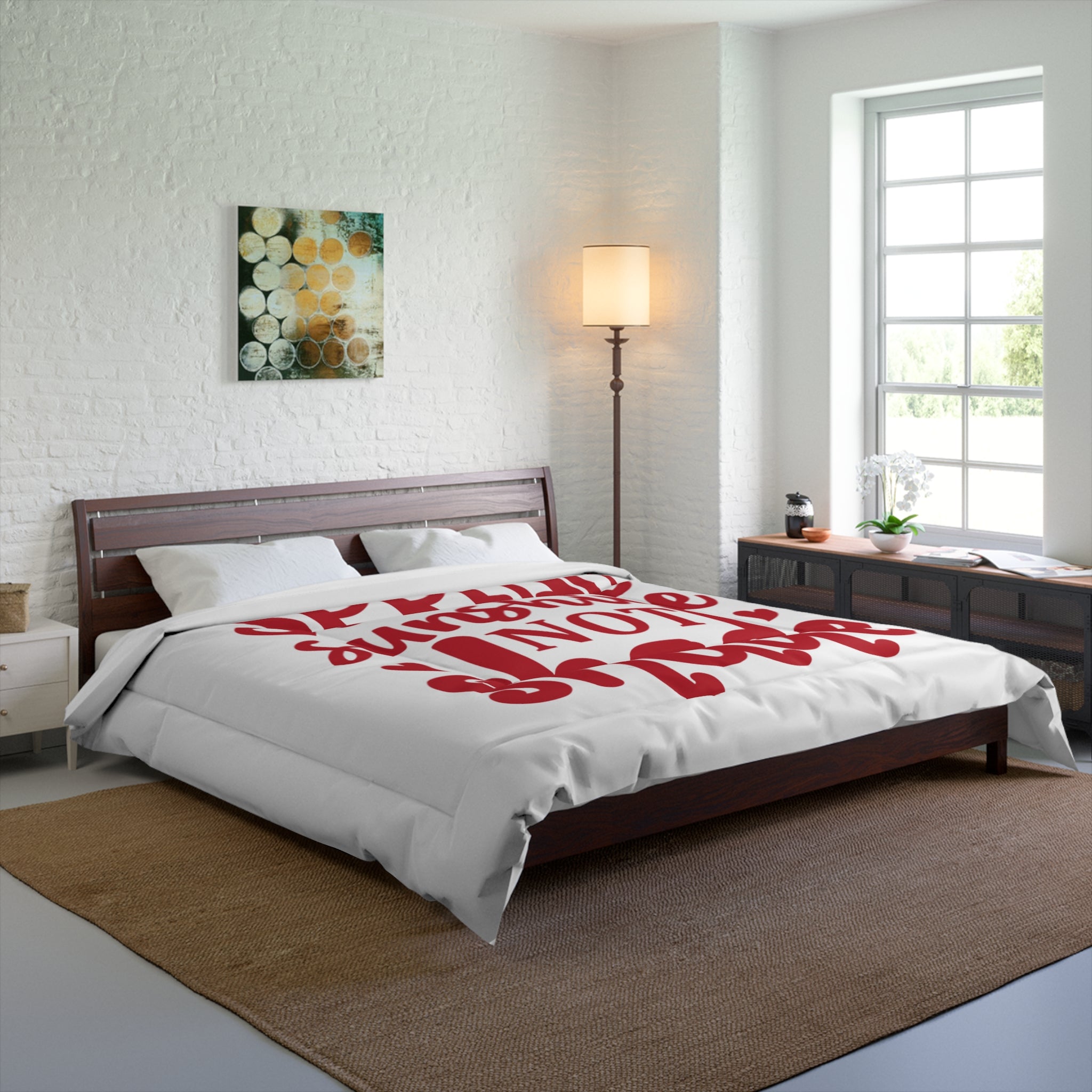 Copy of Inspirational Comforter - 'Spread Sunshine Not Shade' Bedding for Cozy Rooms