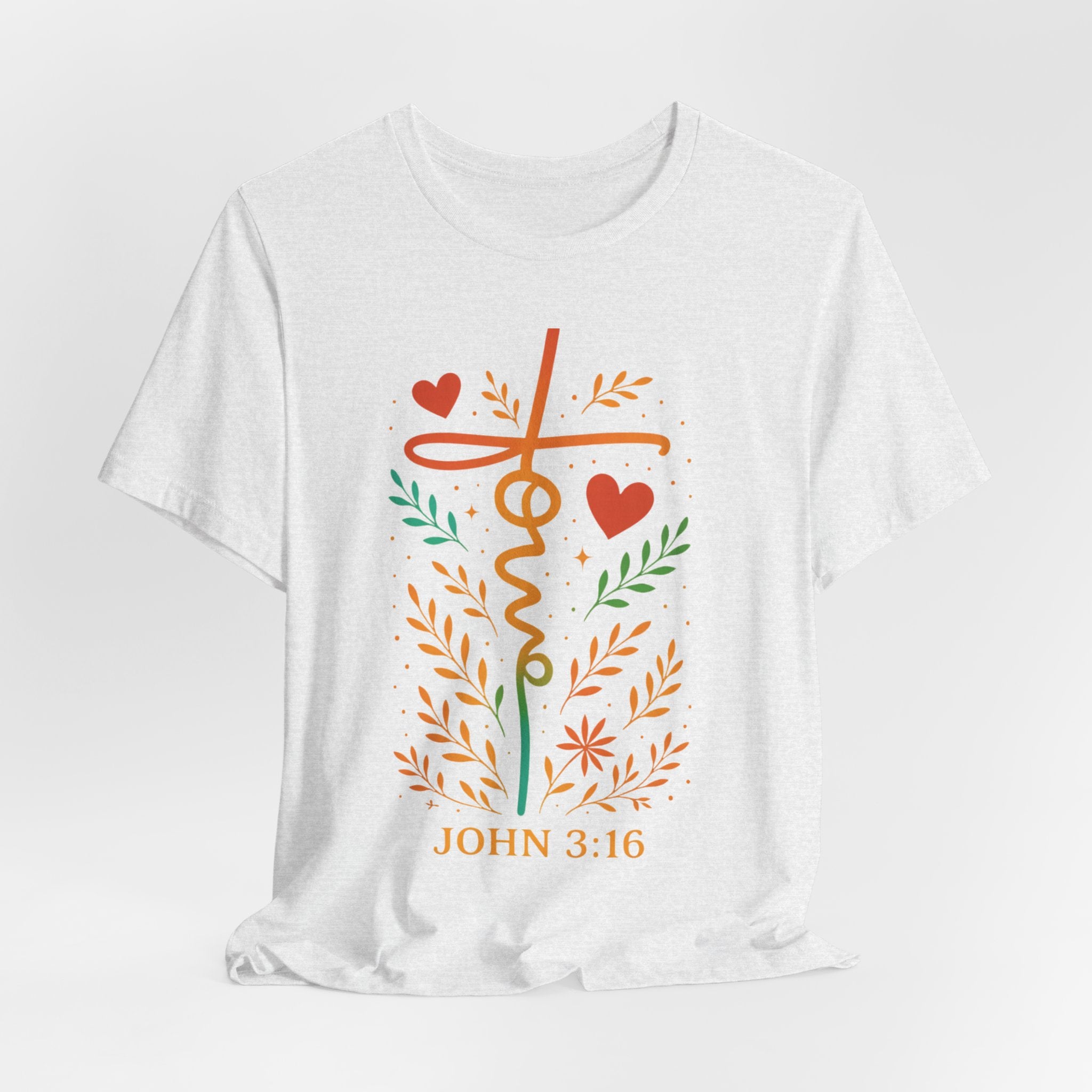 Faith-Inspired Unisex Tee: John 3:16, Christian Gift, Graphic T-Shirt, Religious Apparel, Inspirational Wear
