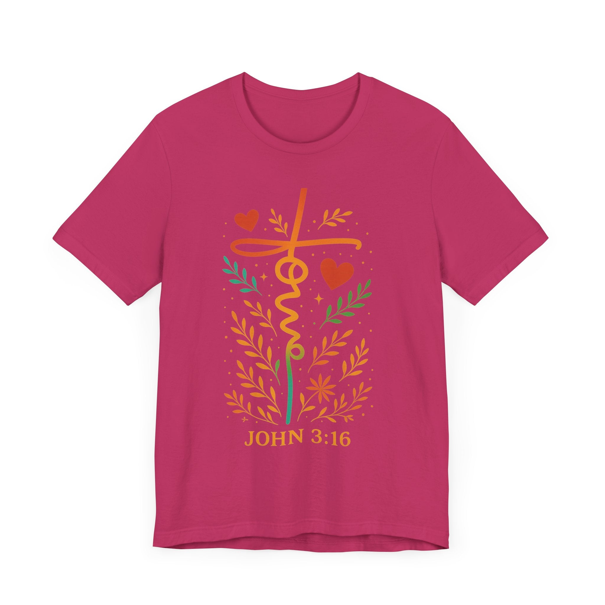 Faith-Inspired Unisex Tee: John 3:16, Christian Gift, Graphic T-Shirt, Religious Apparel, Inspirational Wear