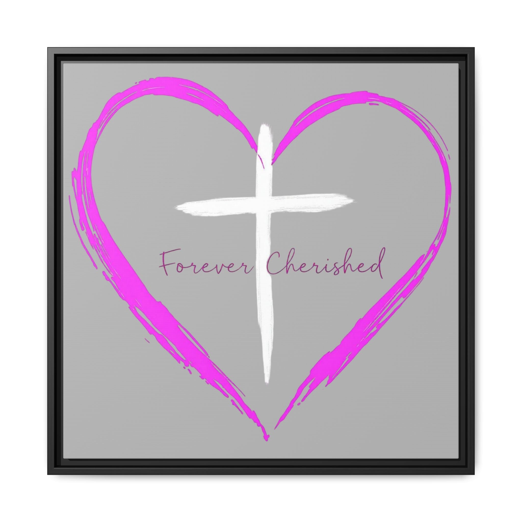 Framed Wall Art with Heart & Cross, Inspirational Home Decor, Gift for Loved Ones, Faith-Based Art, Perfect for Christenings, [...]