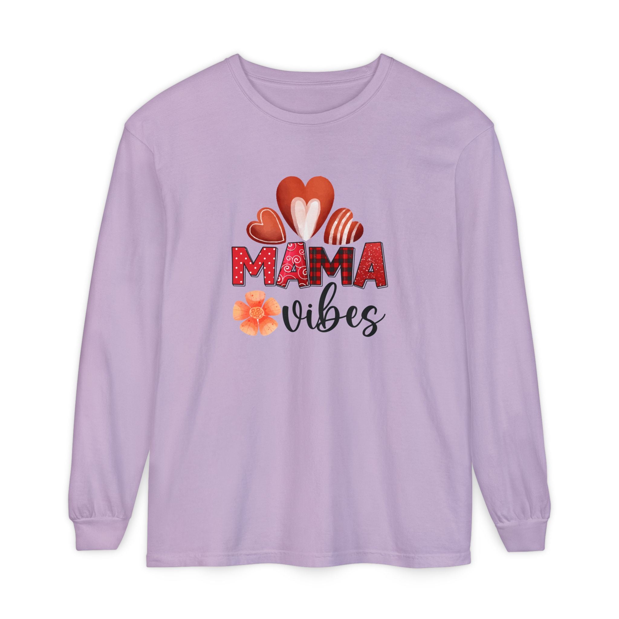 Mama Vibes Long Sleeve T-Shirt - Comfortable Unisex Tee for Moms