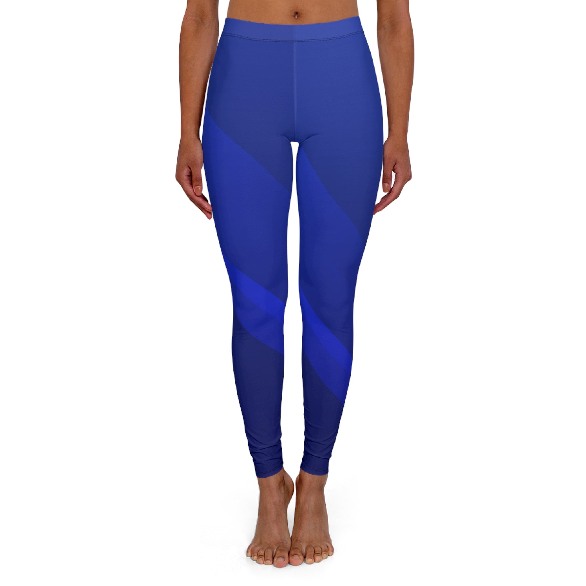 Blue Gradient Women's Spandex Leggings, Workout Leggings, Yoga Pants, Casual Wear, Activewear, Fitness Apparel