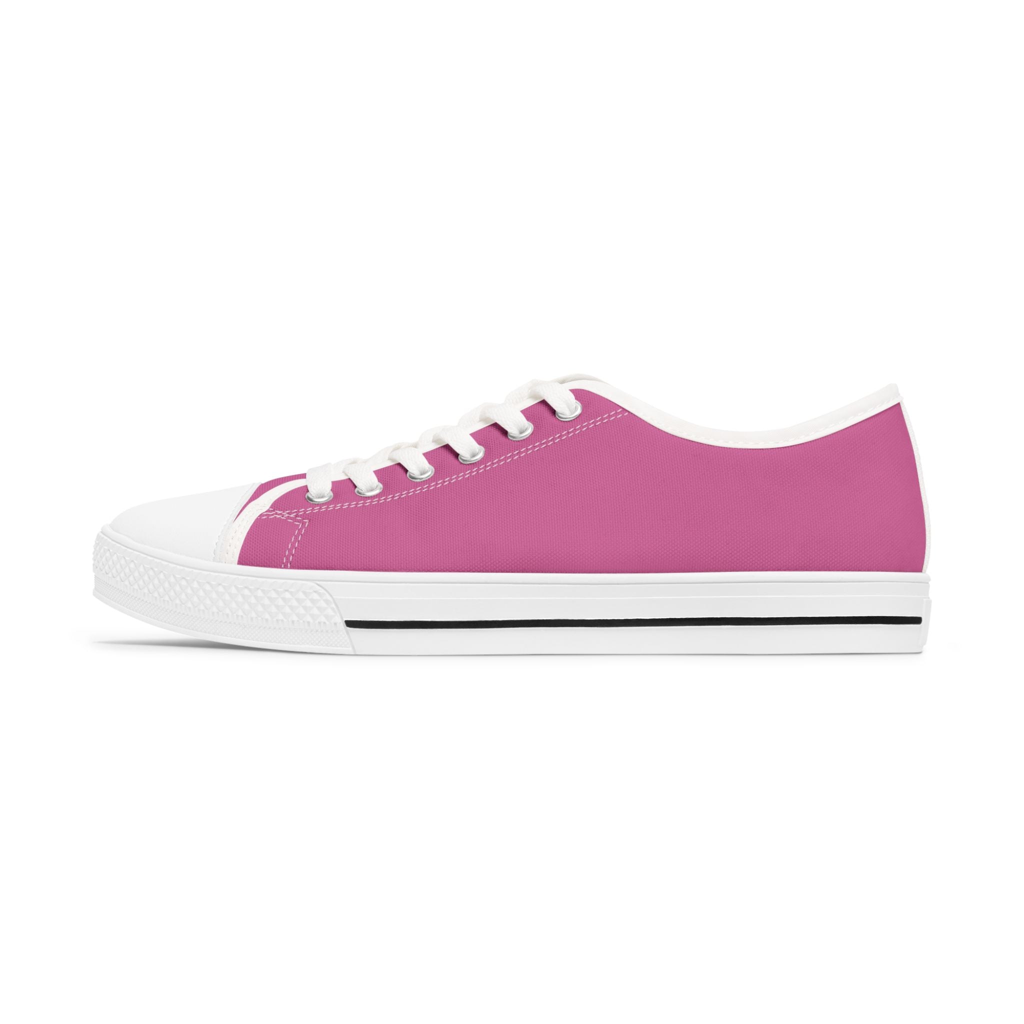 Pink Stylish Women's Low Top Sneakers - Casual, Comfortable, Everyday Wear, Perfect for Summer, Striped Sneakers, Trendy Footwear