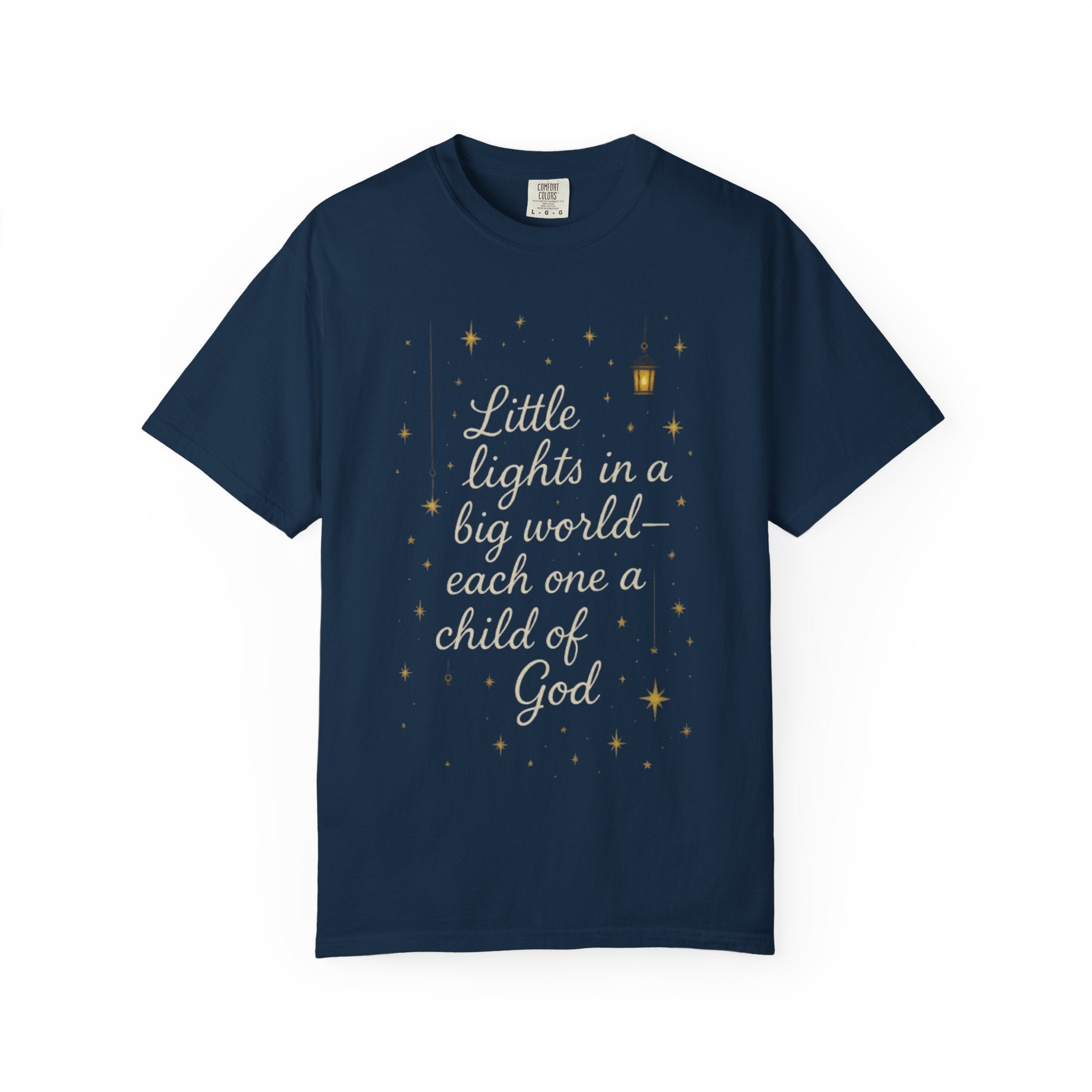 Inspirational Unisex T-shirt - "Little Lights in a Big World" - Faith-Based Apparel, Religious Gift, Everyday Wear, Comfortable Tee