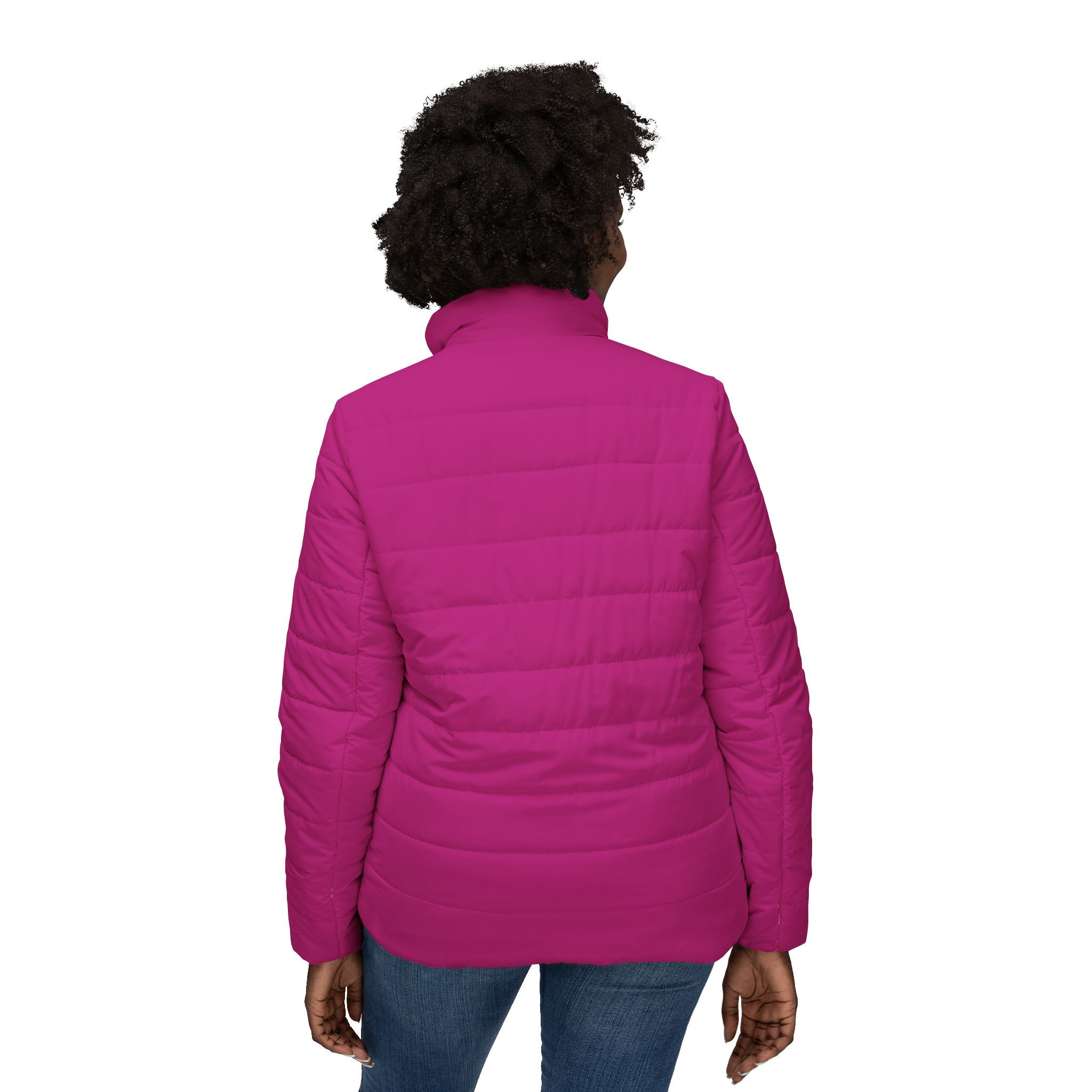 Pink Stylish Women’s Puffer Jacket, Cozy Winter Coat, Trendy Outerwear, Outdoor Fashion, Fall/Winter Essential
