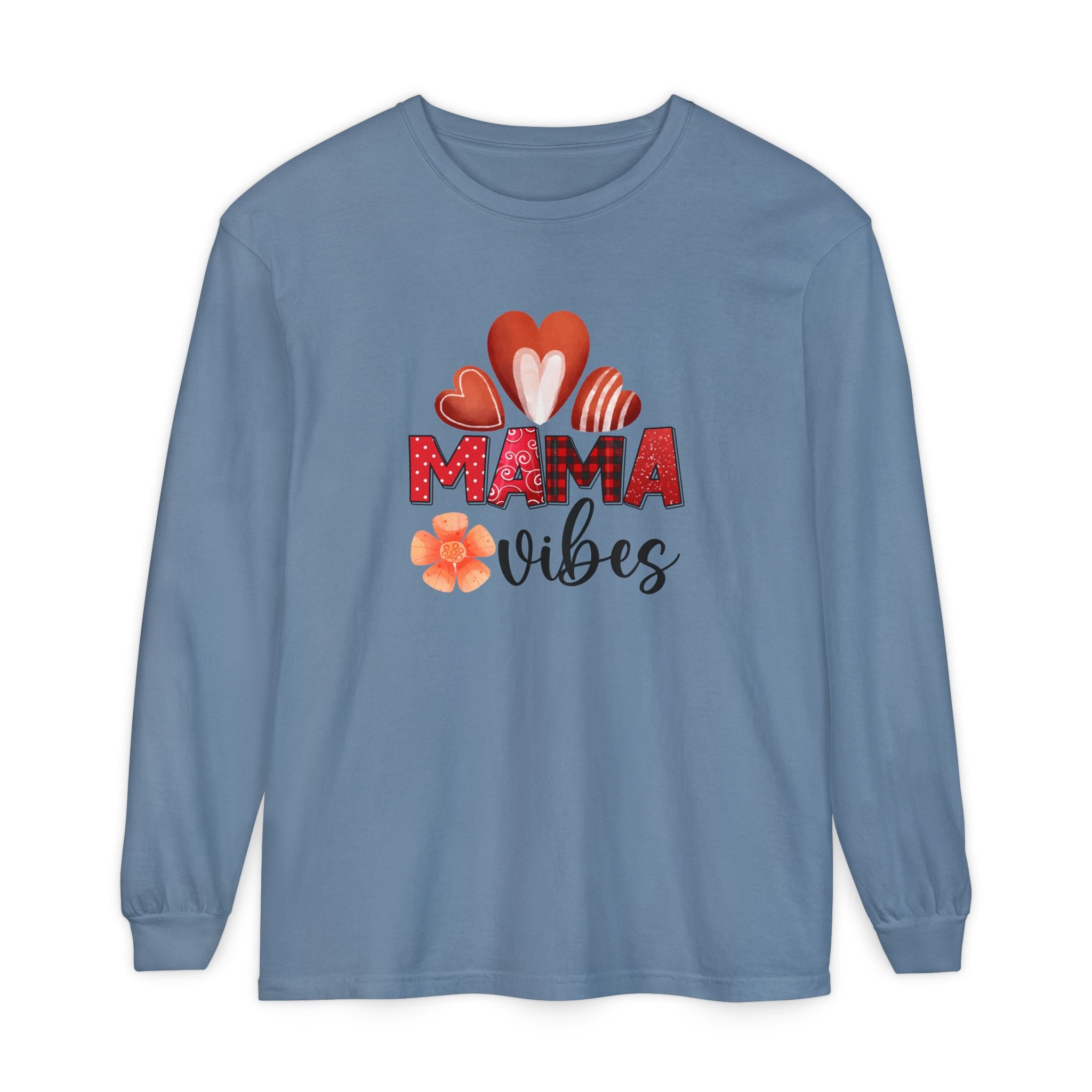 Mama Vibes Long Sleeve T-Shirt - Comfortable Unisex Tee for Moms