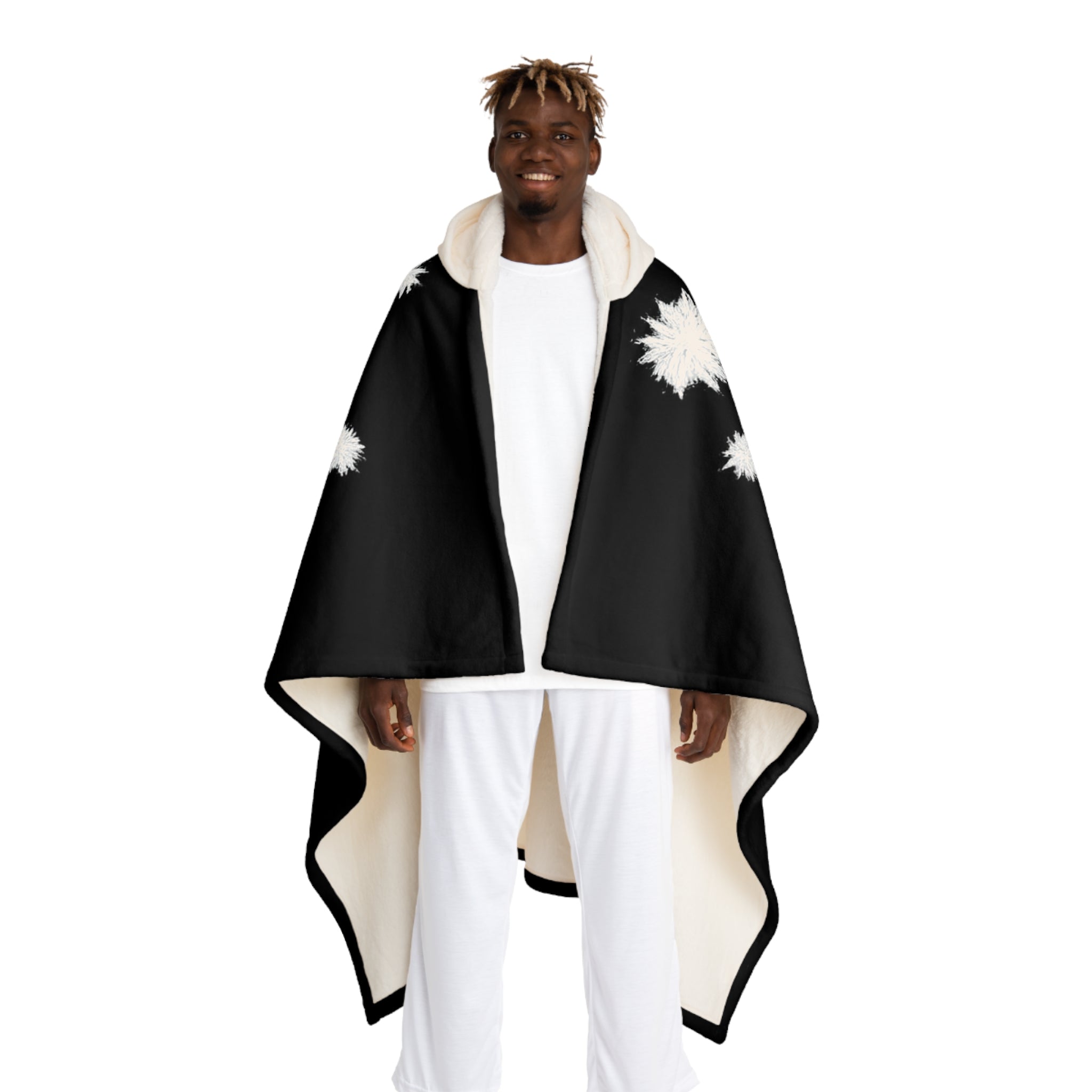 Cozy Sherpa Fleece Blanket Hoodie, Soft Hooded Throw Blanket, Warm Blanket for Winter, Stylish Indoor Wear, Perfect Gift for Holidays