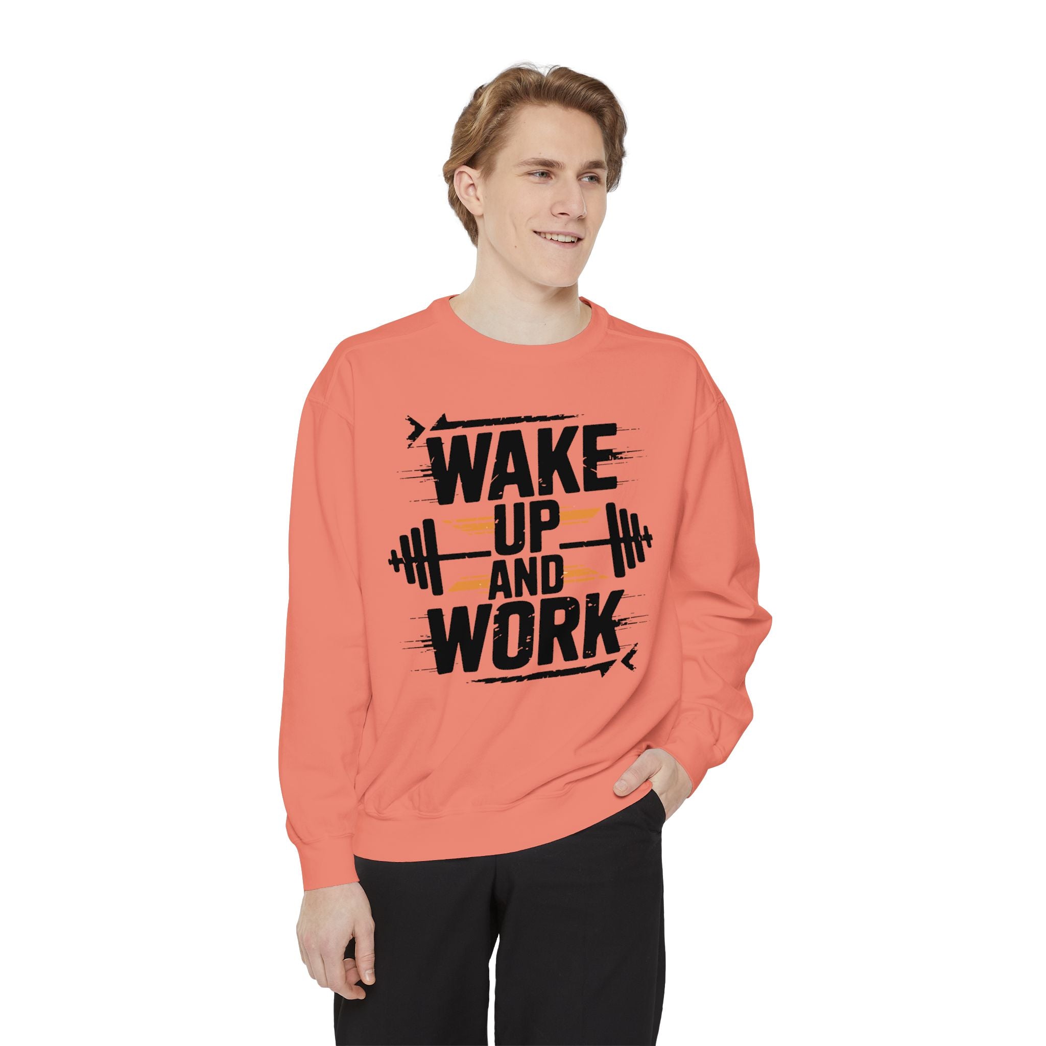 Motivational Gym Sweatshirt - "Wake Up and Work"