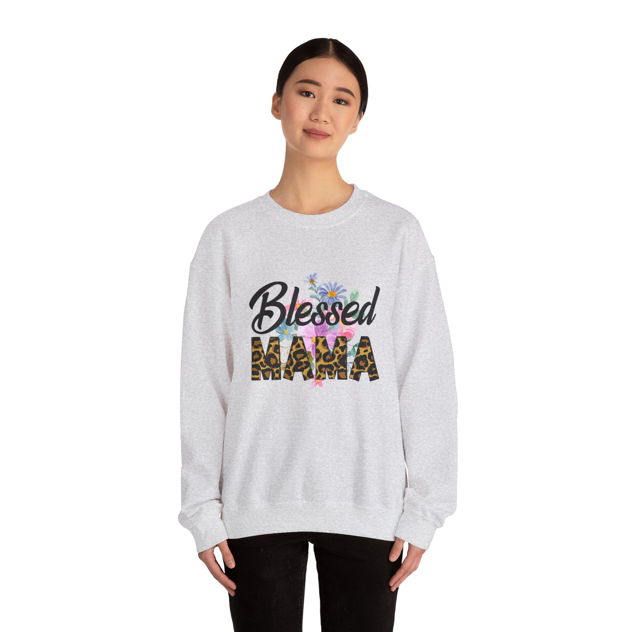 Blessed Mama Unisex Heavy Blend Crewneck Sweatshirt