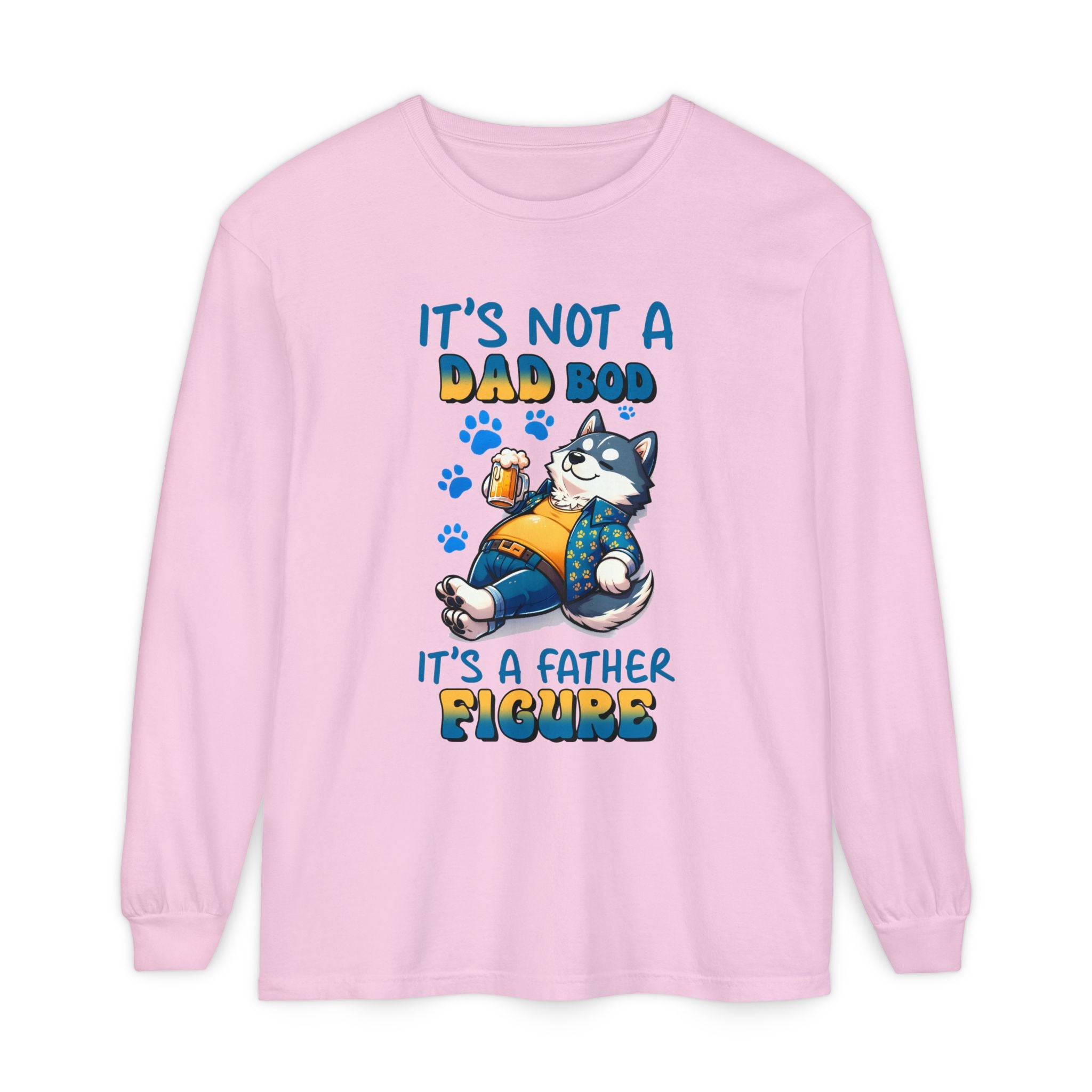 Funny Dad Bod Long Sleeve T-Shirt - It's Not a Dad Bod, It's a Father Figure