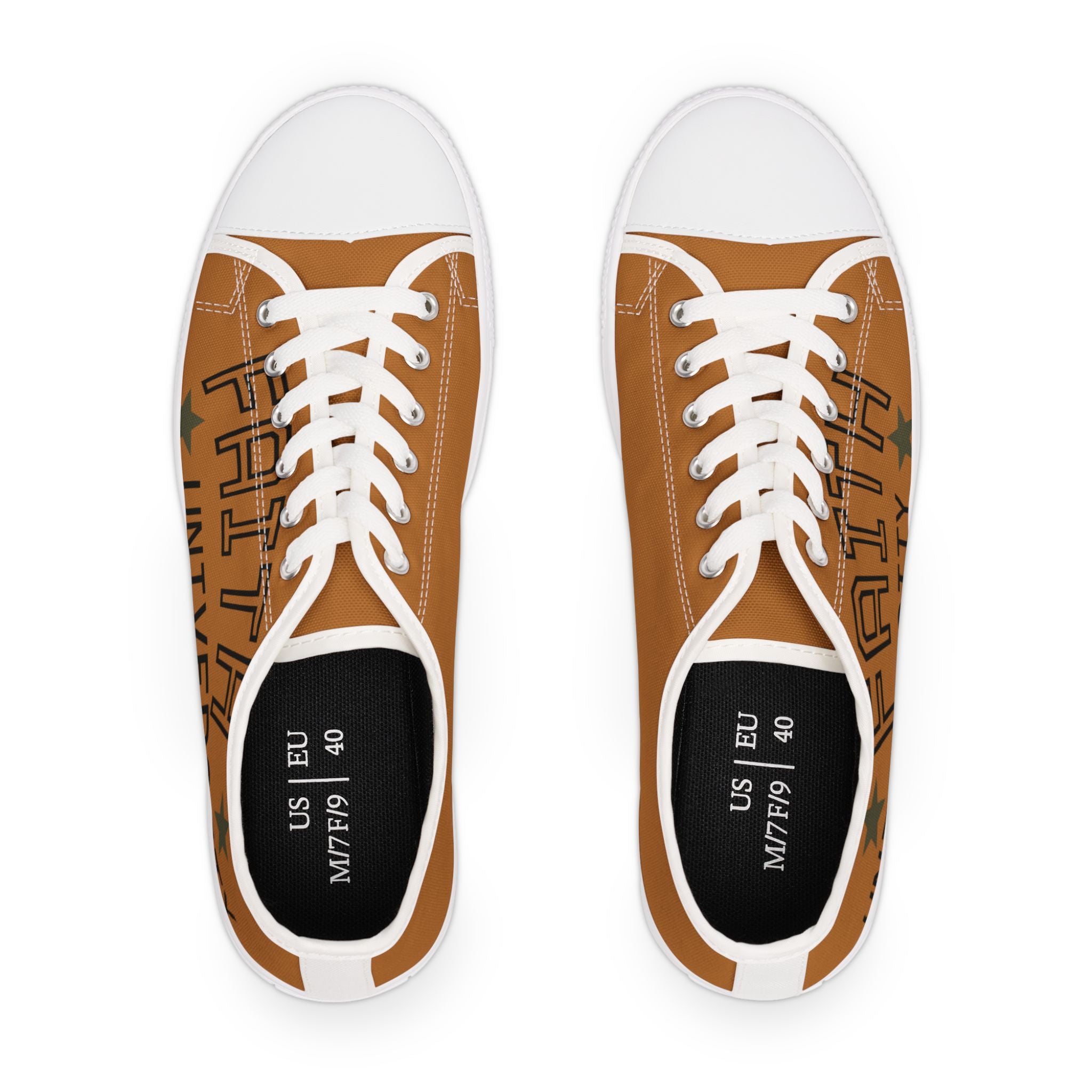 Light Brown Stylish Women's Low Top Sneakers - Casual, Comfortable, Everyday Wear, Perfect for Summer, Striped Sneakers, Trendy Footwear