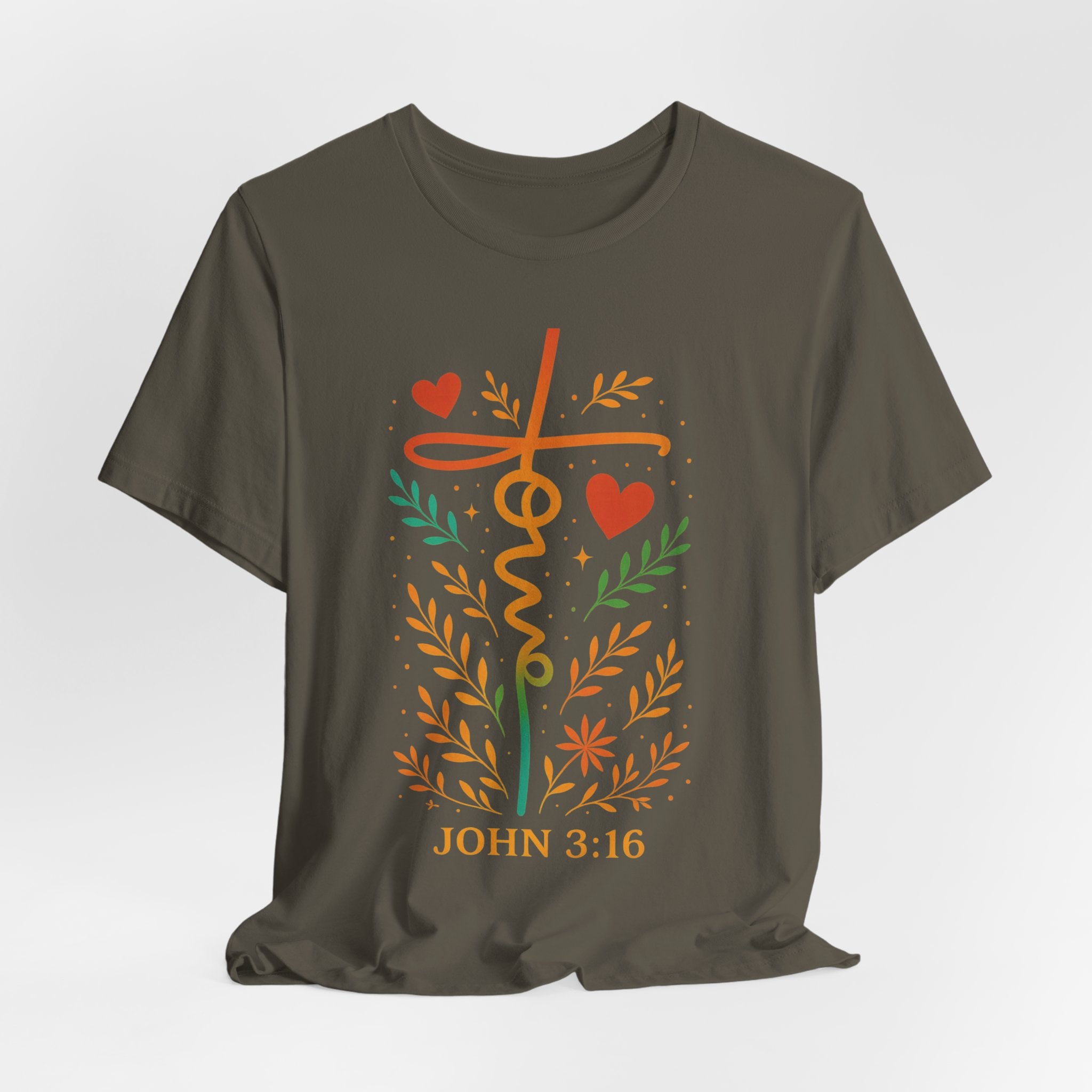 Faith-Inspired Unisex Tee: John 3:16, Christian Gift, Graphic T-Shirt, Religious Apparel, Inspirational Wear