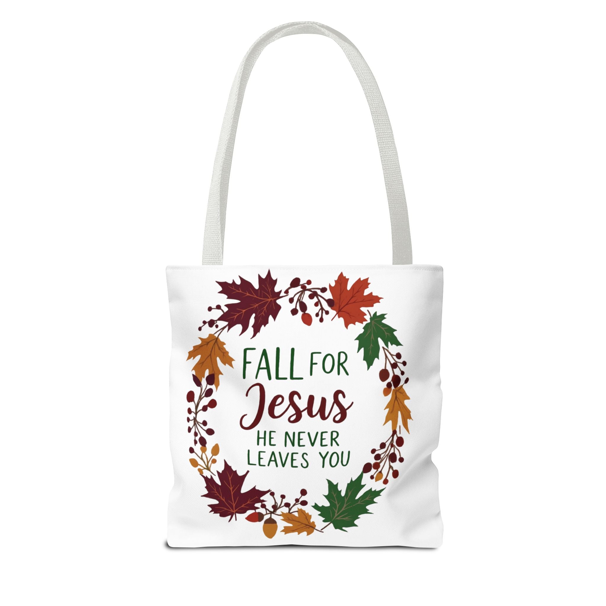Fall for Jesus Tote Bag, Autumn Christian Gift, Inspirational Eco-Friendly Shopper, Harvest Season Accessory, Religious Everyday Use