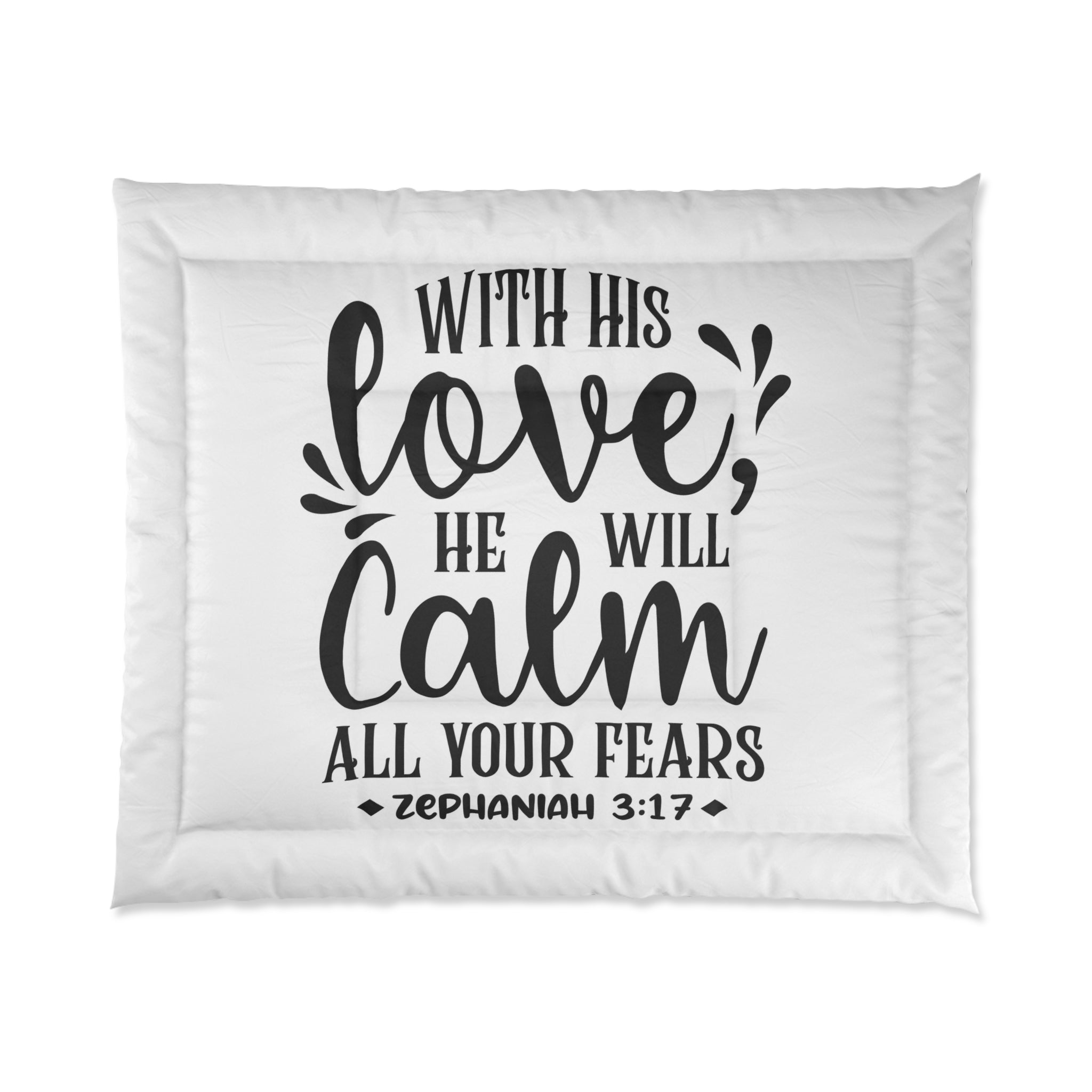 Calm Love Comforter | Inspirational Bedding with Scripture