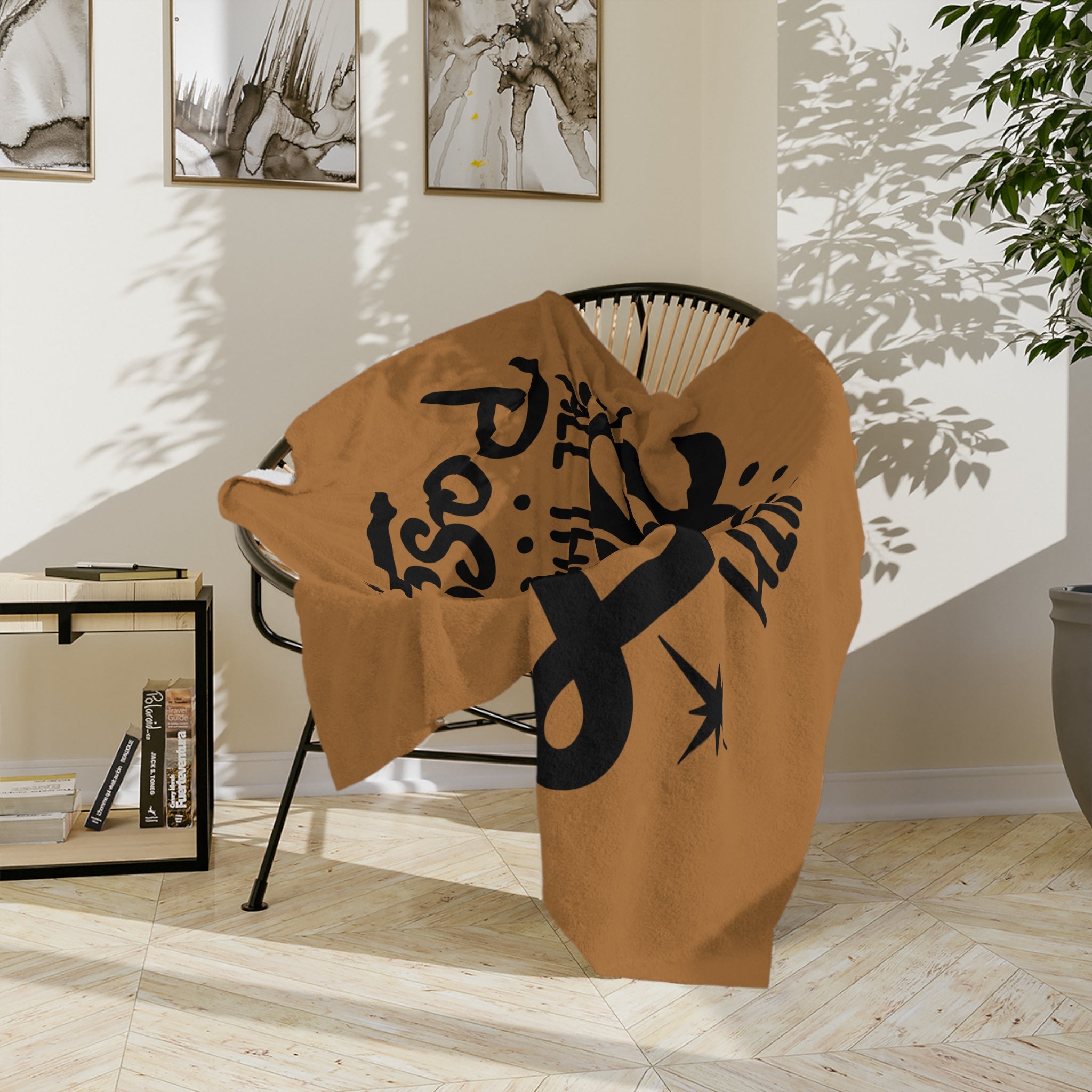 Inspirational Velveteen Microfiber Blanket - "With God All Things Are Possible"