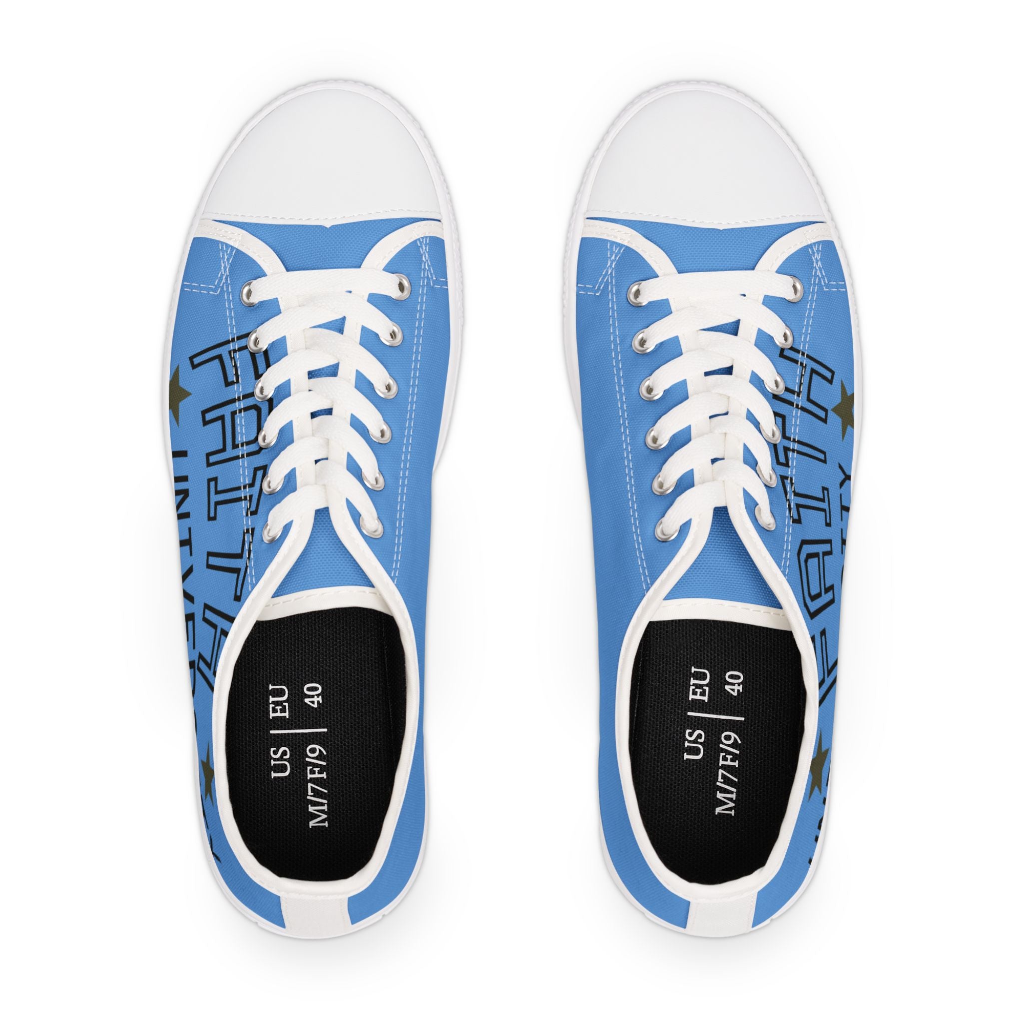 Light Blue Stylish Women's Low Top Sneakers - Casual, Comfortable, Everyday Wear, Perfect for Summer, Striped Sneakers, Trendy Footwear