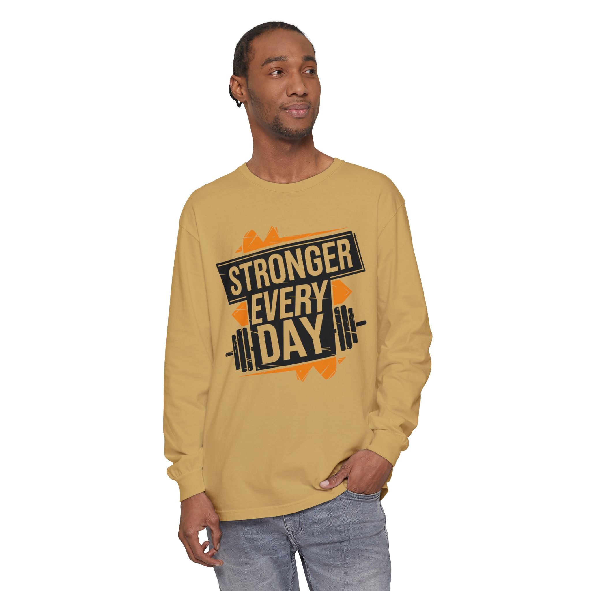 Stronger Every Day Long Sleeve T-Shirt for Fitness Enthusiasts