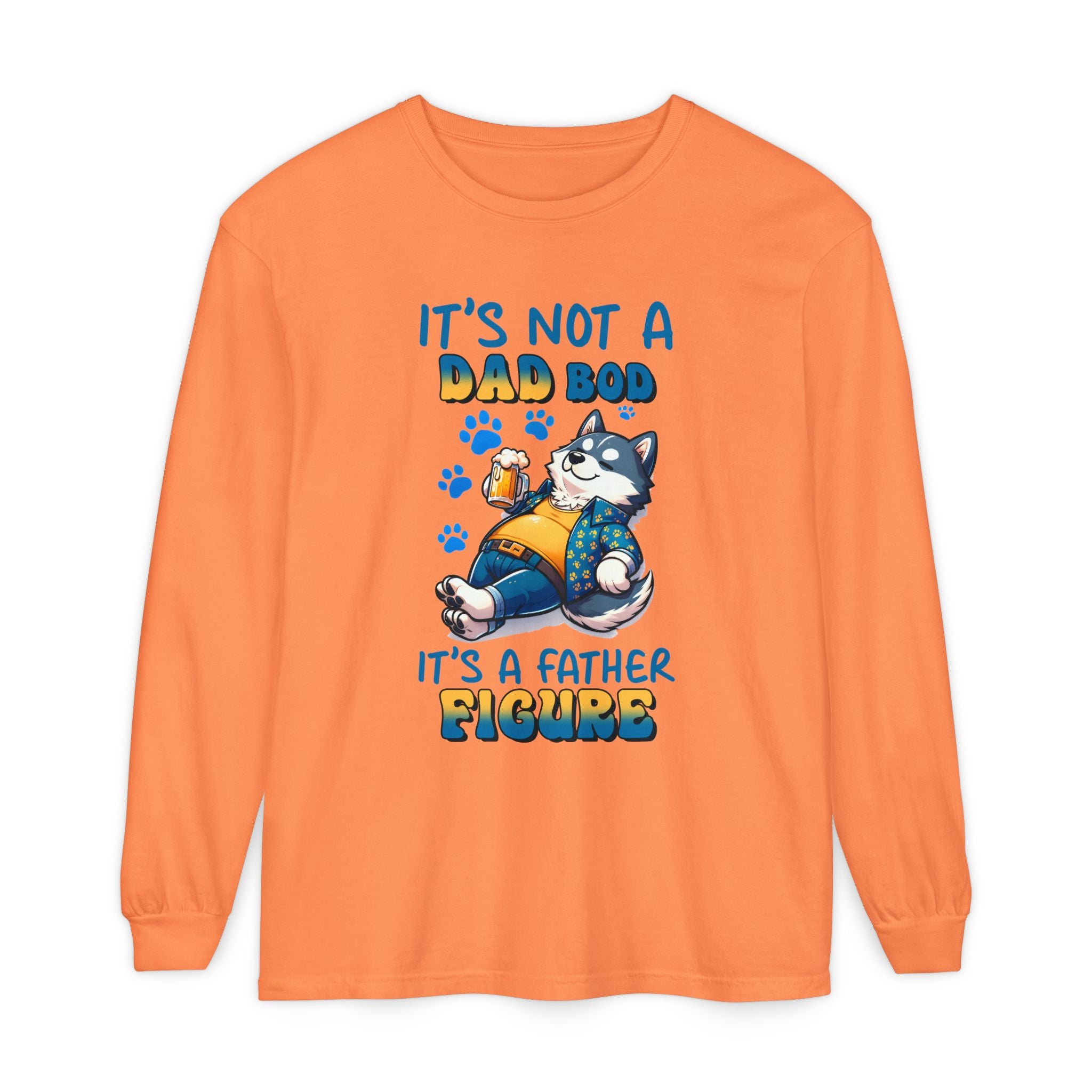 Funny Dad Bod Long Sleeve T-Shirt - It's Not a Dad Bod, It's a Father Figure