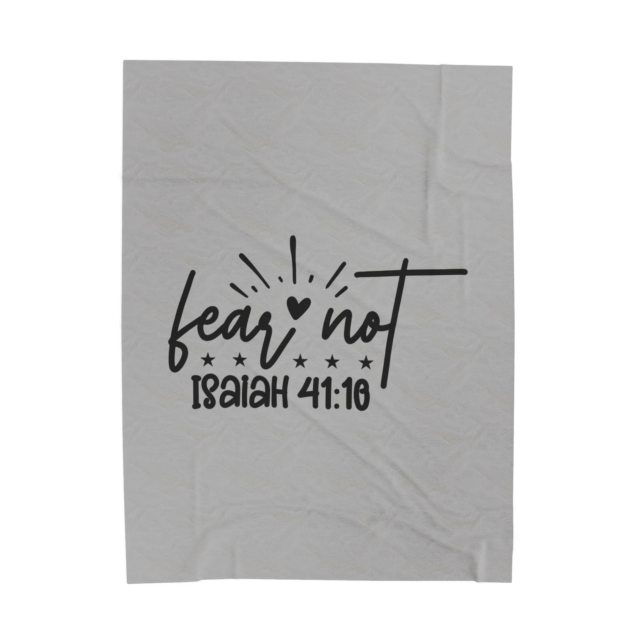 Fear Not Velveteen Plush Blanket - Inspirational Bible Verse for Comfort and Warmth
