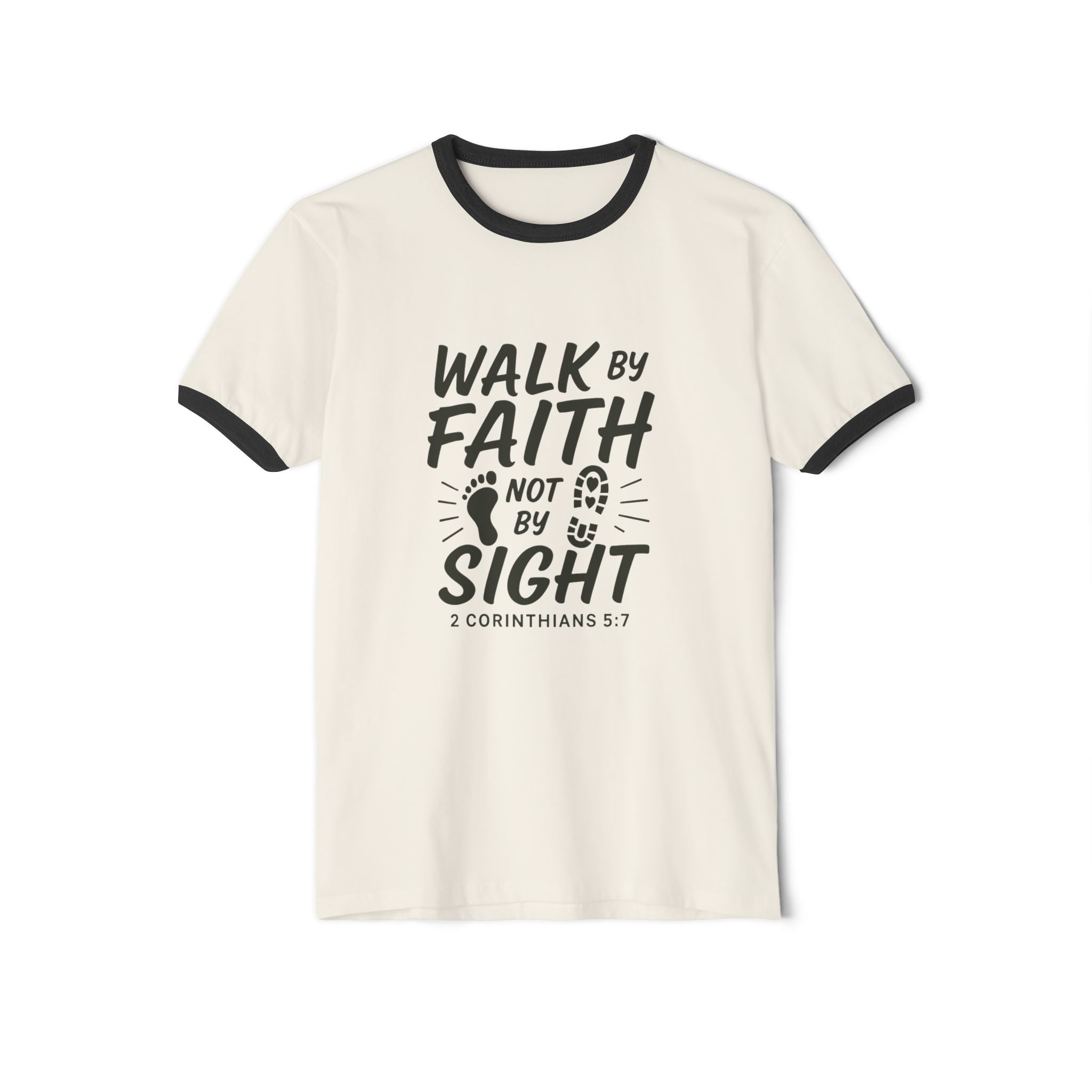 walk by faith not by sight christian gift tee shirt