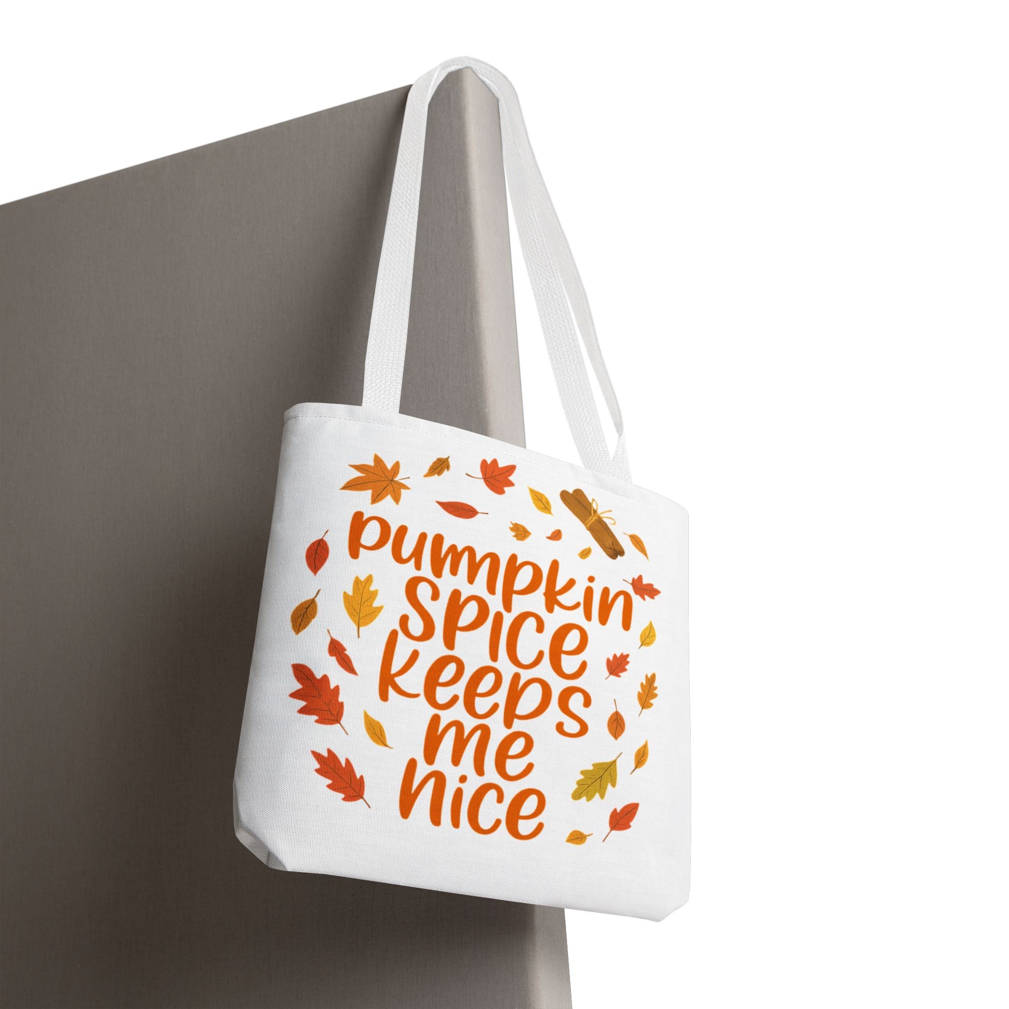 Autumn Vibes Tote Bag, Pumpkin Spice Fall Tote, Gift for Coffee Lovers, Seasonal Shopping Bag, Fall Decor Accessory