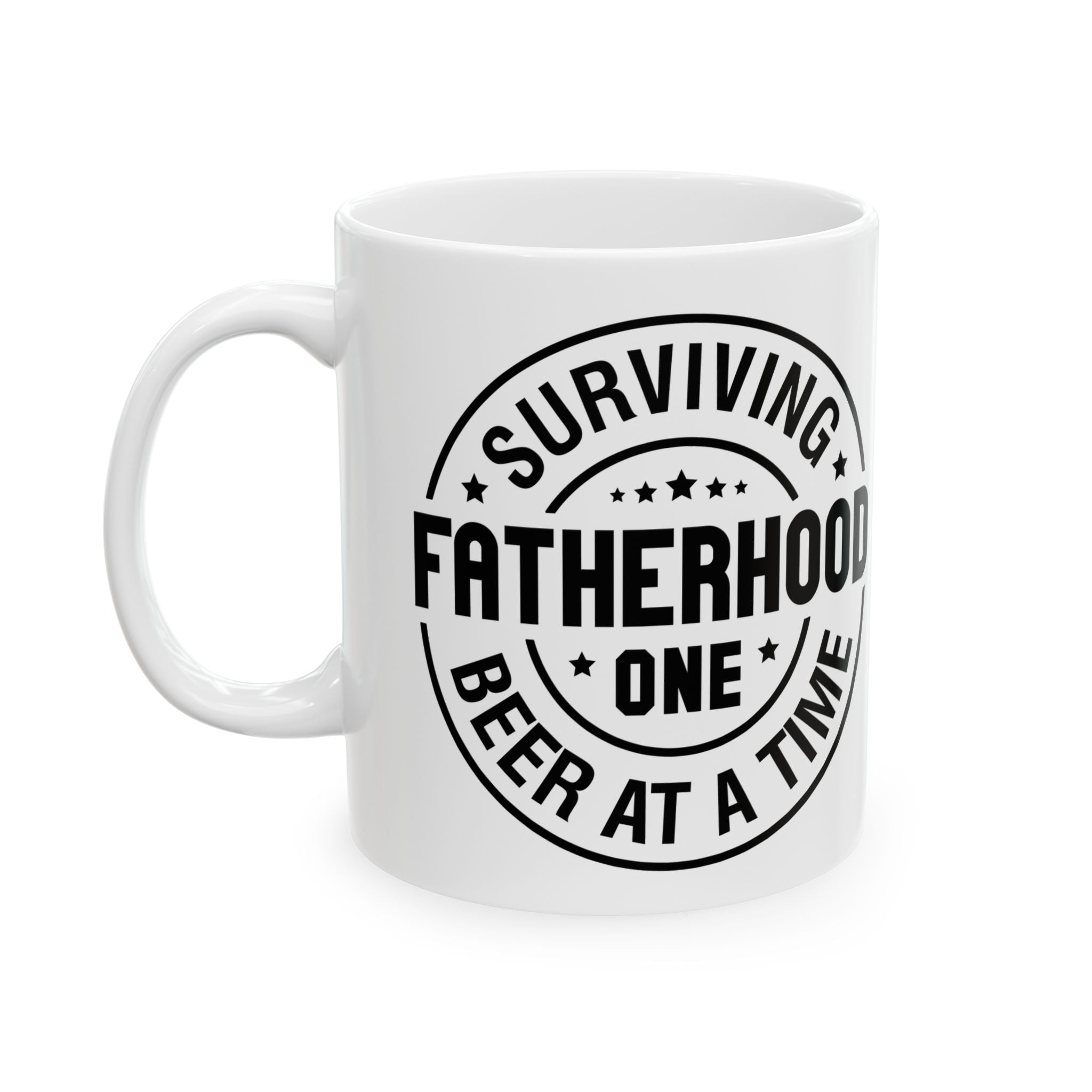 Surviving Fatherhood Ceramic Mug - Fun Gift for Dads (11oz, 15oz)