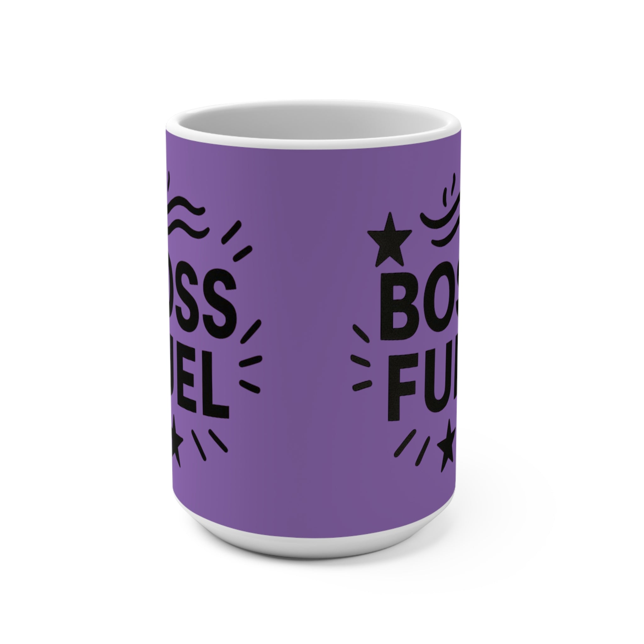 🟣 Boss Fuel Mug - Motivational Coffee Cup for Entrepreneurs & Bosses, Ideal for Office Gift, Work from Home, 15oz Inspirational Mug