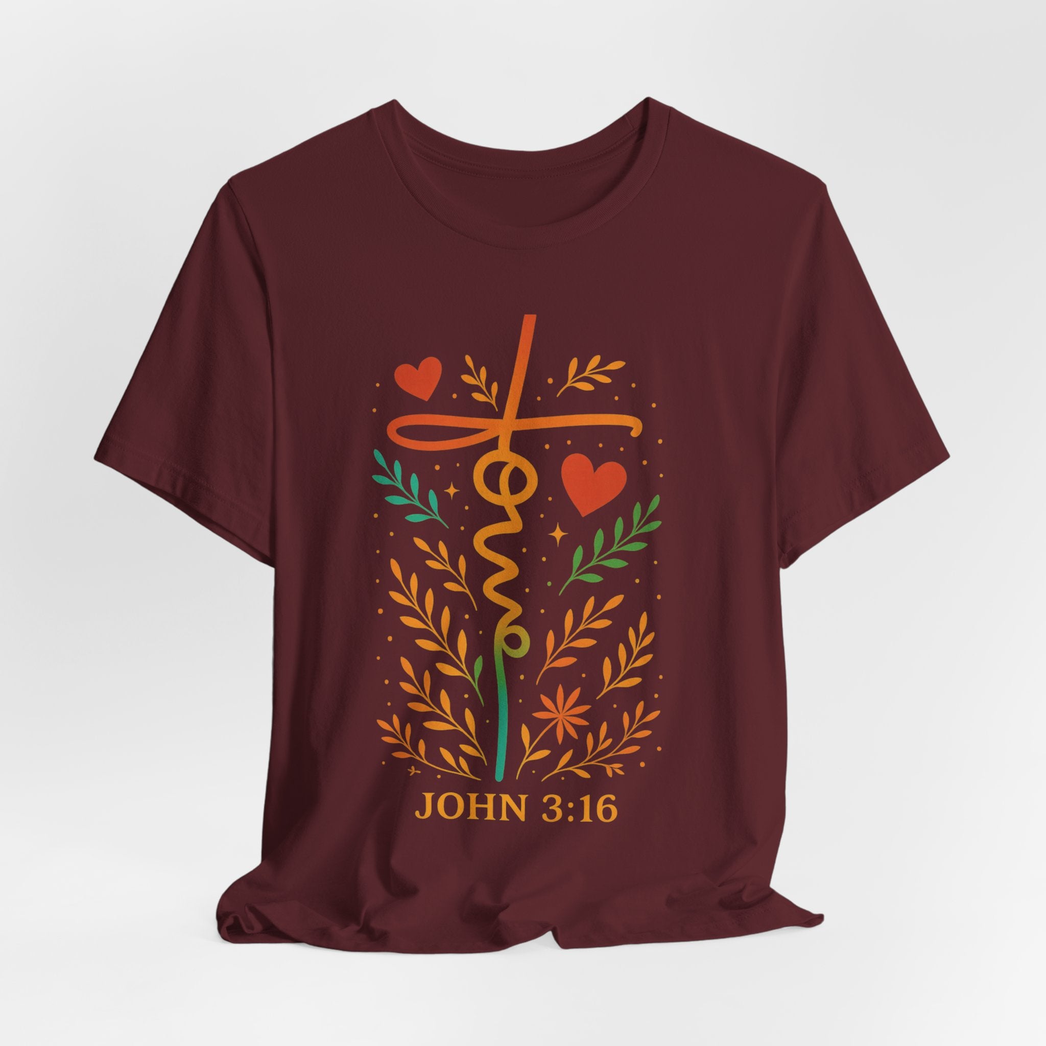 Faith-Inspired Unisex Tee: John 3:16, Christian Gift, Graphic T-Shirt, Religious Apparel, Inspirational Wear