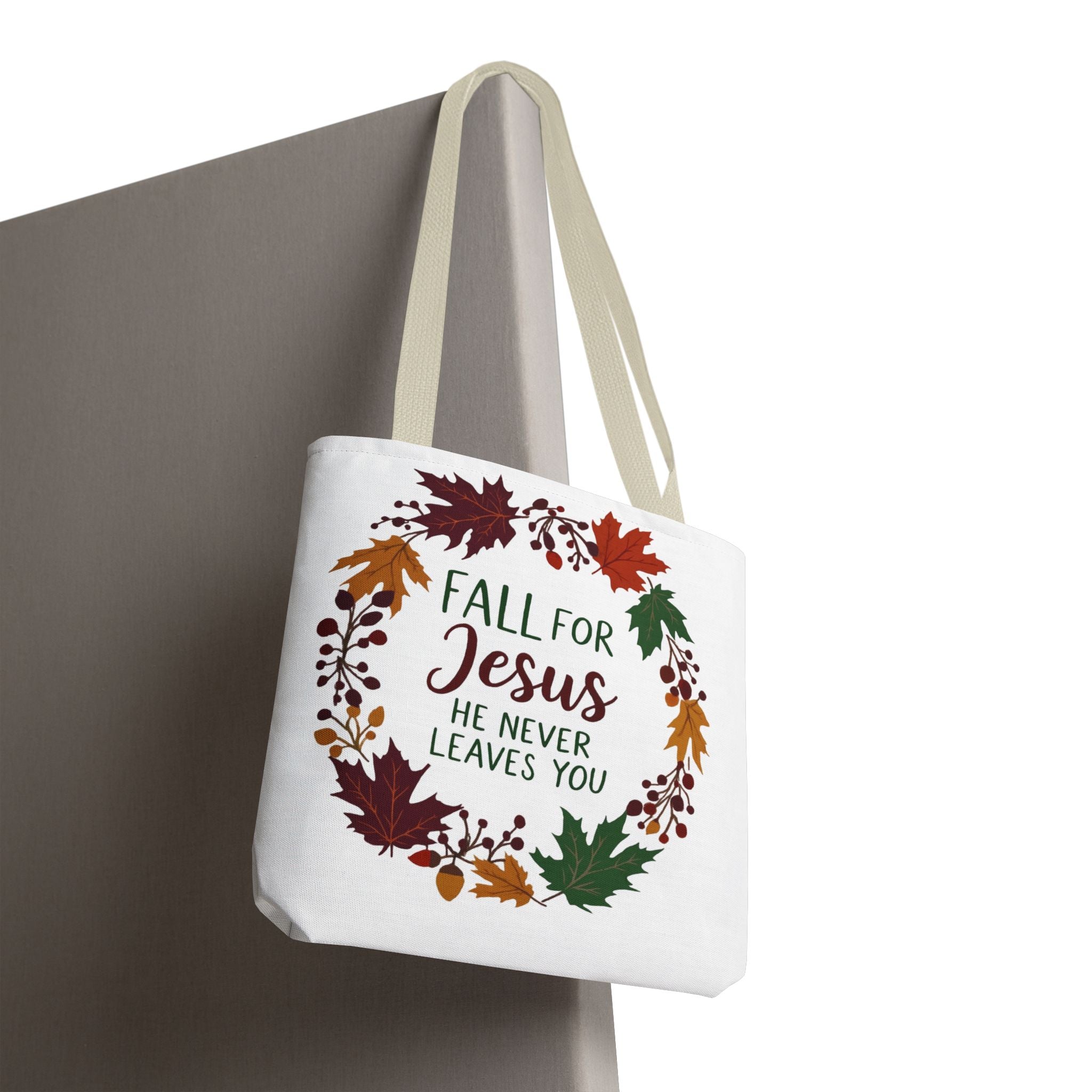 Fall for Jesus Tote Bag, Autumn Christian Gift, Inspirational Eco-Friendly Shopper, Harvest Season Accessory, Religious Everyday Use