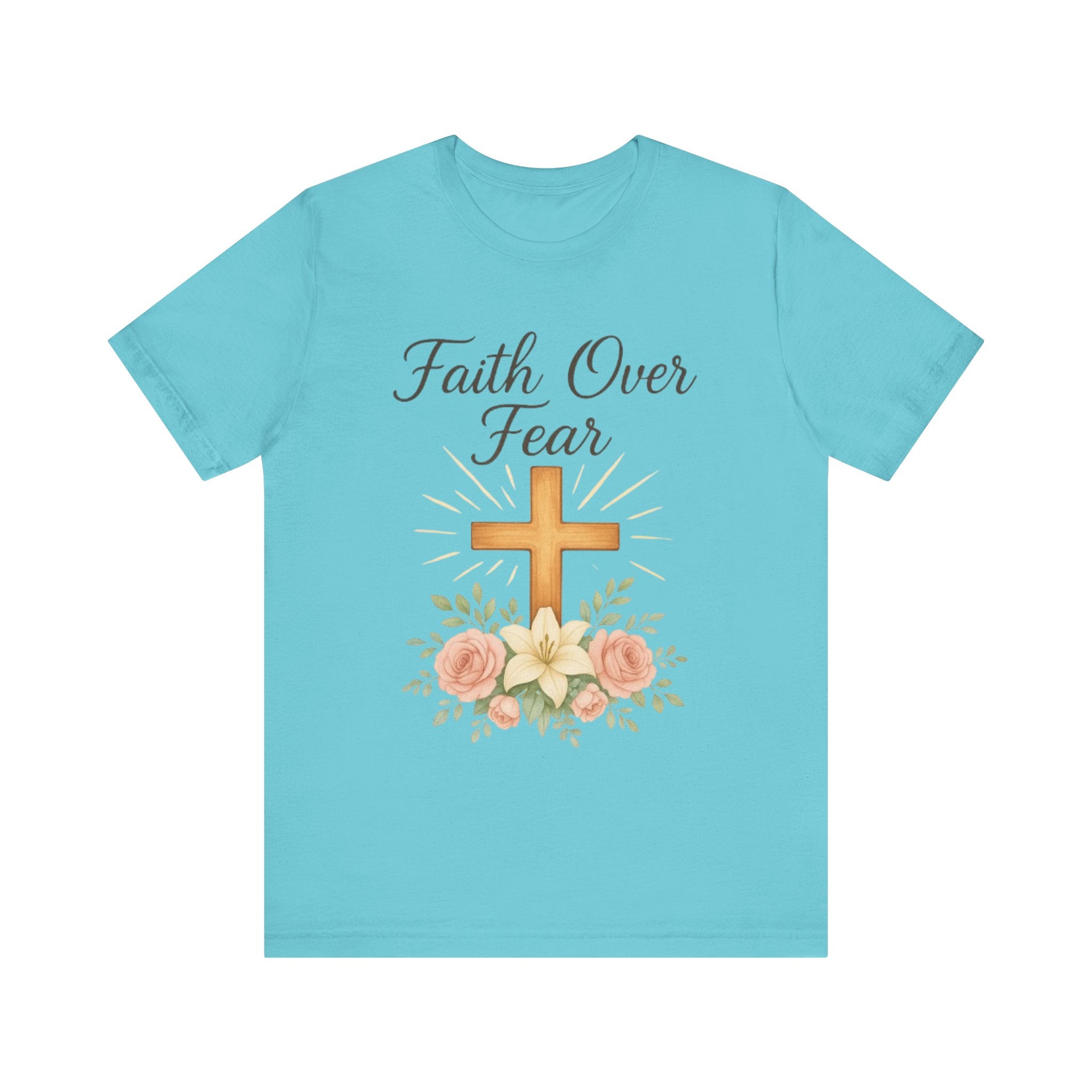 "Faith Over Fear" Inspirational T-Shirt, religious apparel