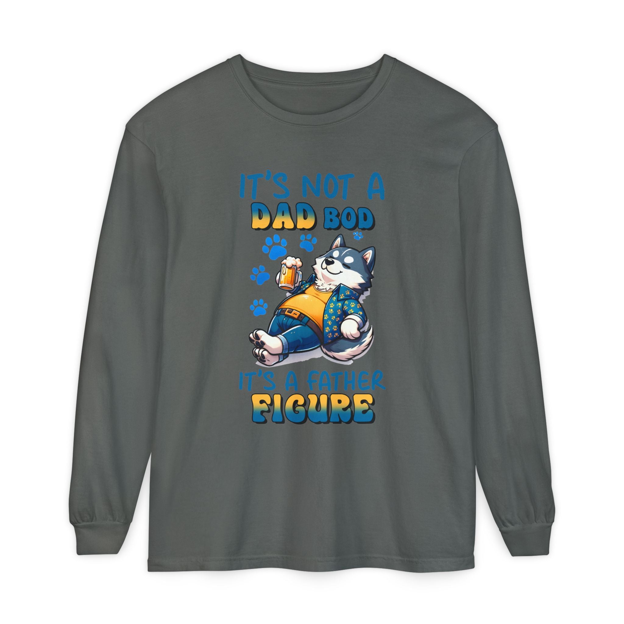 Funny Dad Bod Long Sleeve T-Shirt - It's Not a Dad Bod, It's a Father Figure