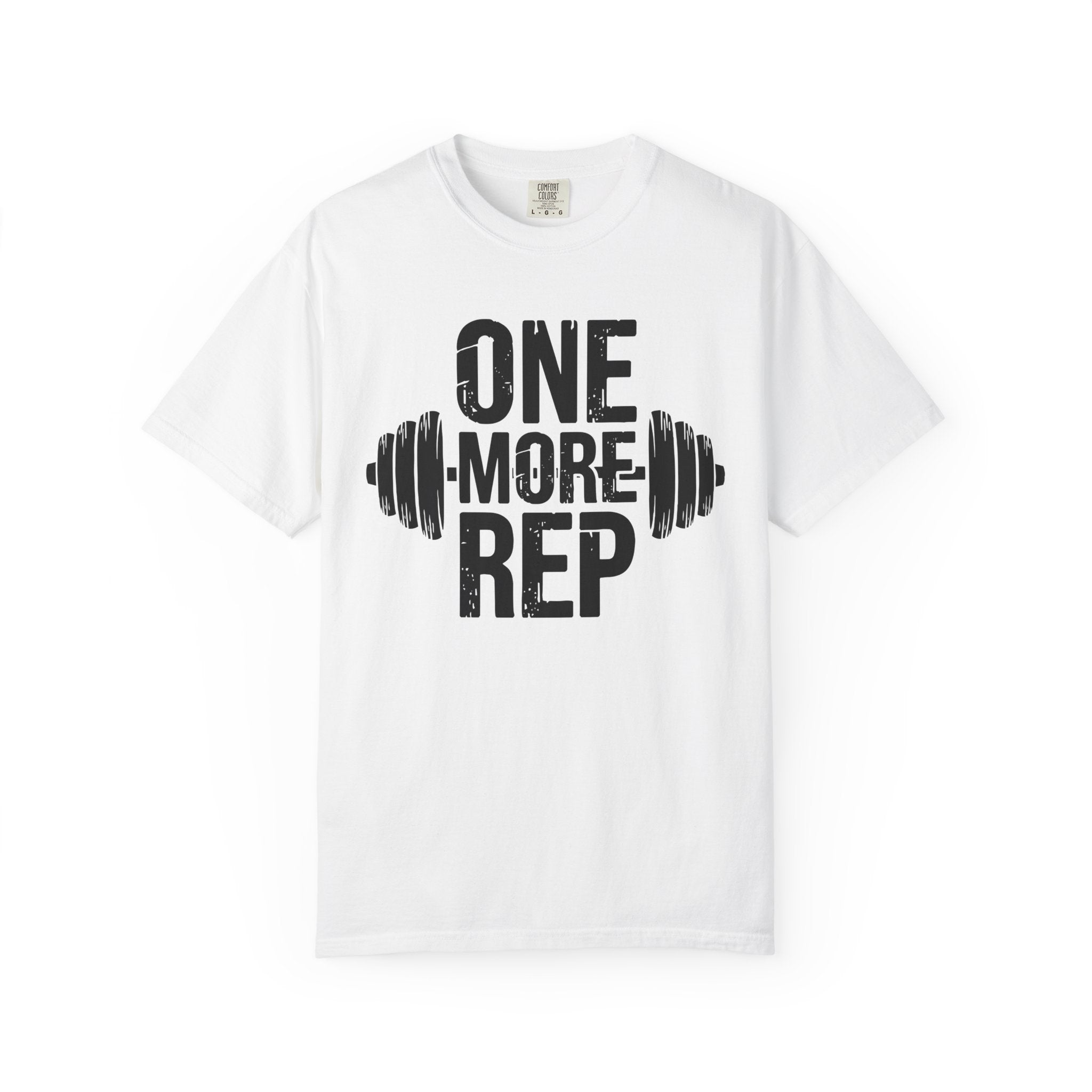 Motivational Workout T-Shirt - "One More Rep" - Unisex Garment-Dyed Tee for Fitness Enthusiasts