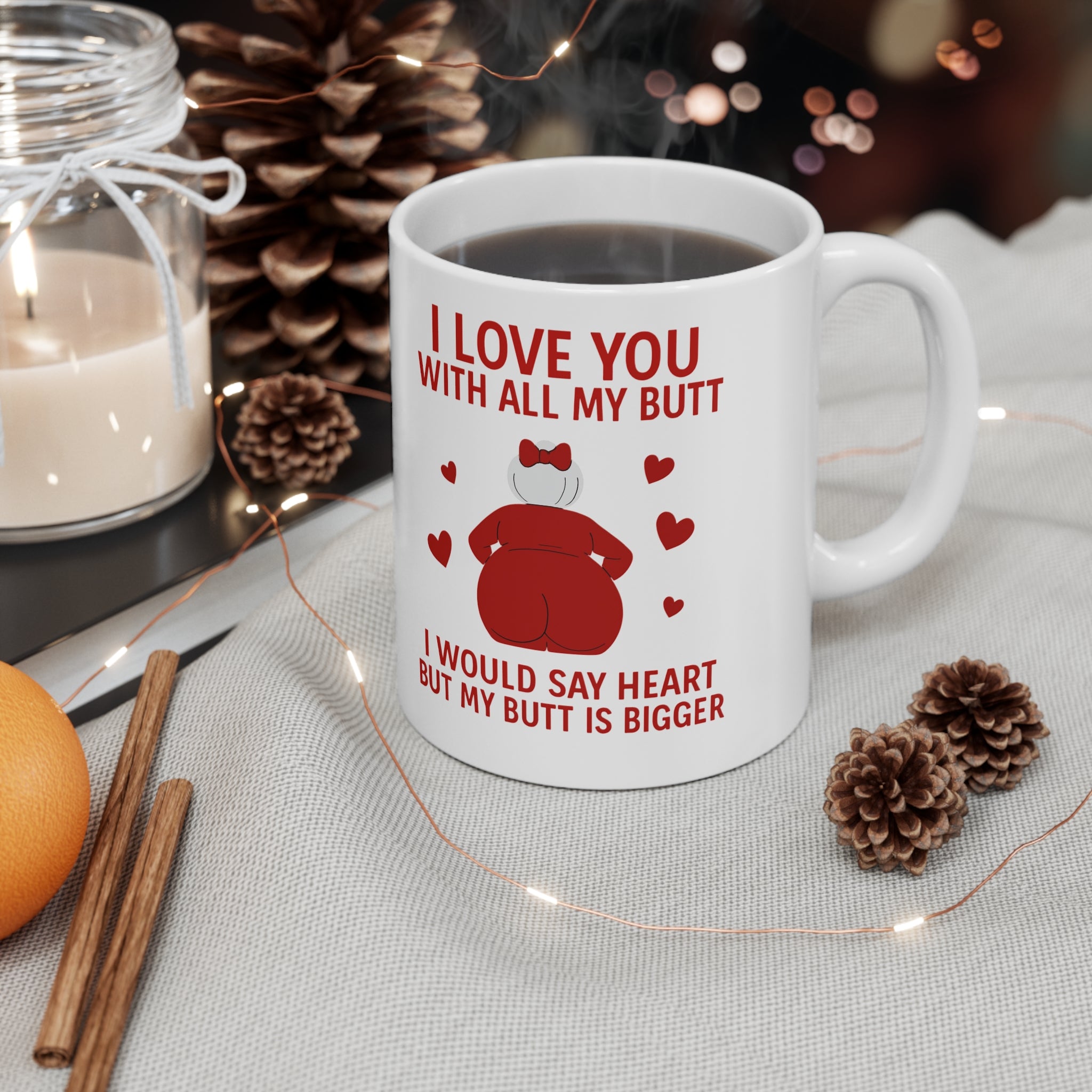 Funny Love Mug, Cute Gift for Couples, Valentine's Day, Heartwarming Coffee Cup, Quirky Gift Idea, Humor for Him or Her
