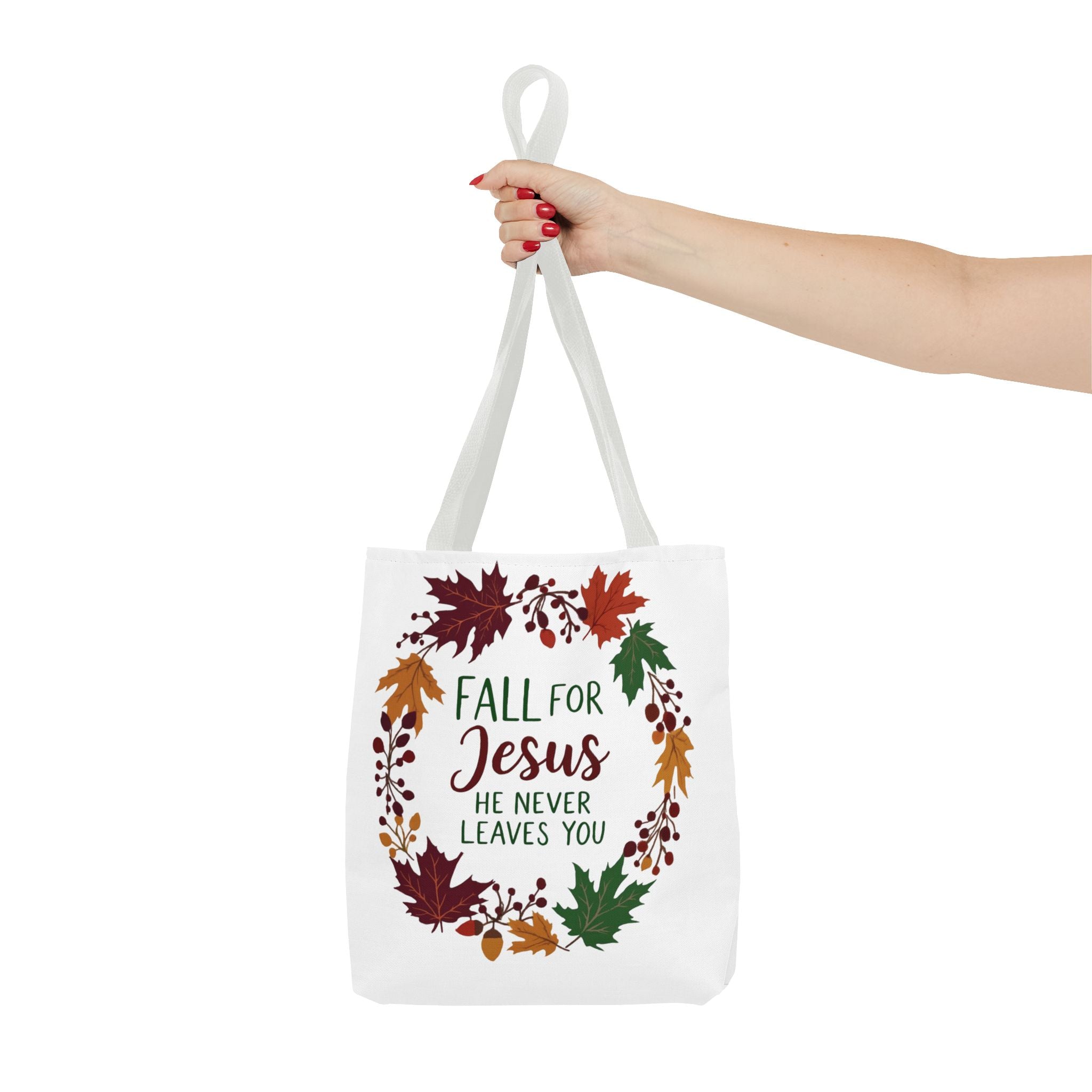 Fall for Jesus Tote Bag, Autumn Christian Gift, Inspirational Eco-Friendly Shopper, Harvest Season Accessory, Religious Everyday Use