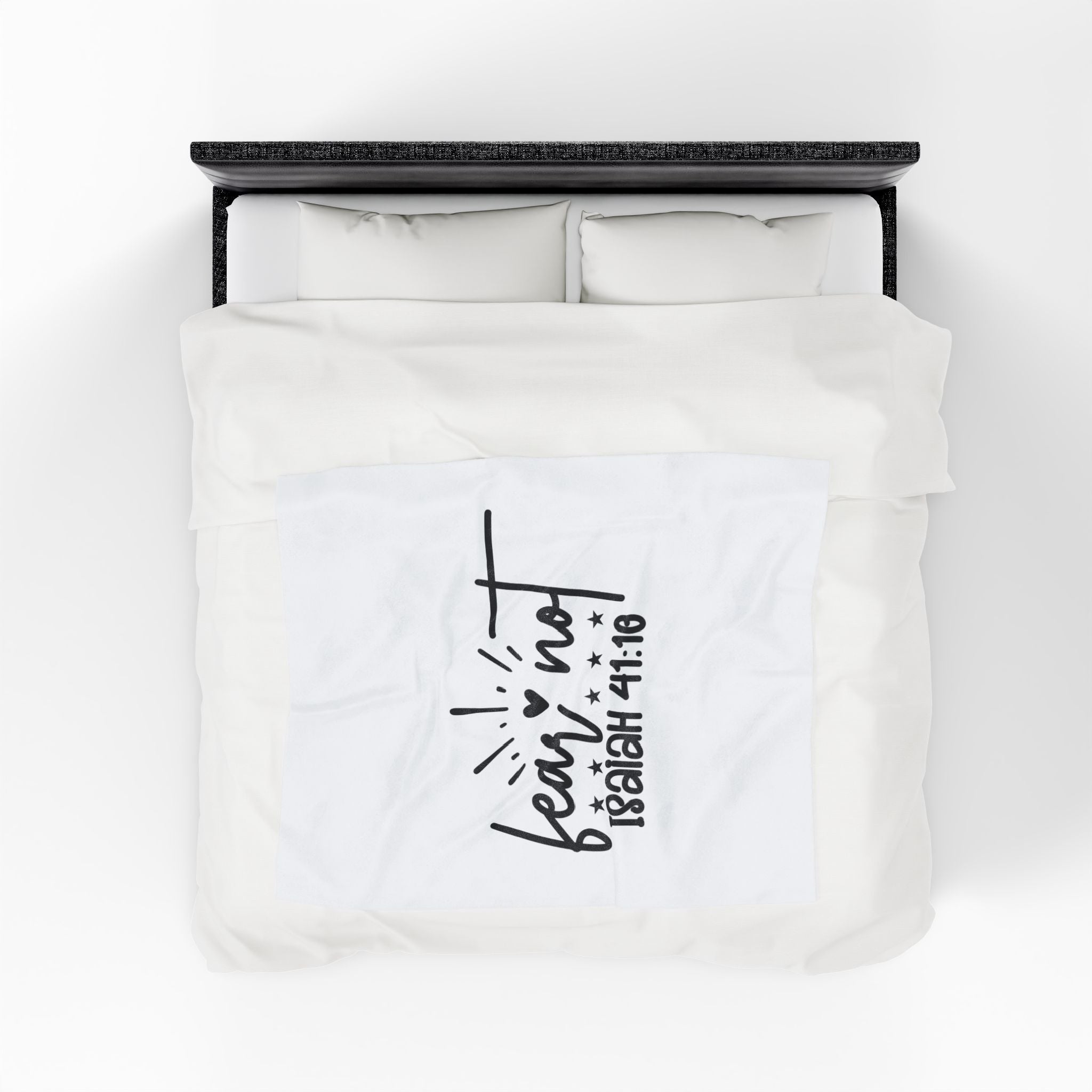 Fear Not Velveteen Plush Blanket - Inspirational Bible Verse for Comfort and Warmth