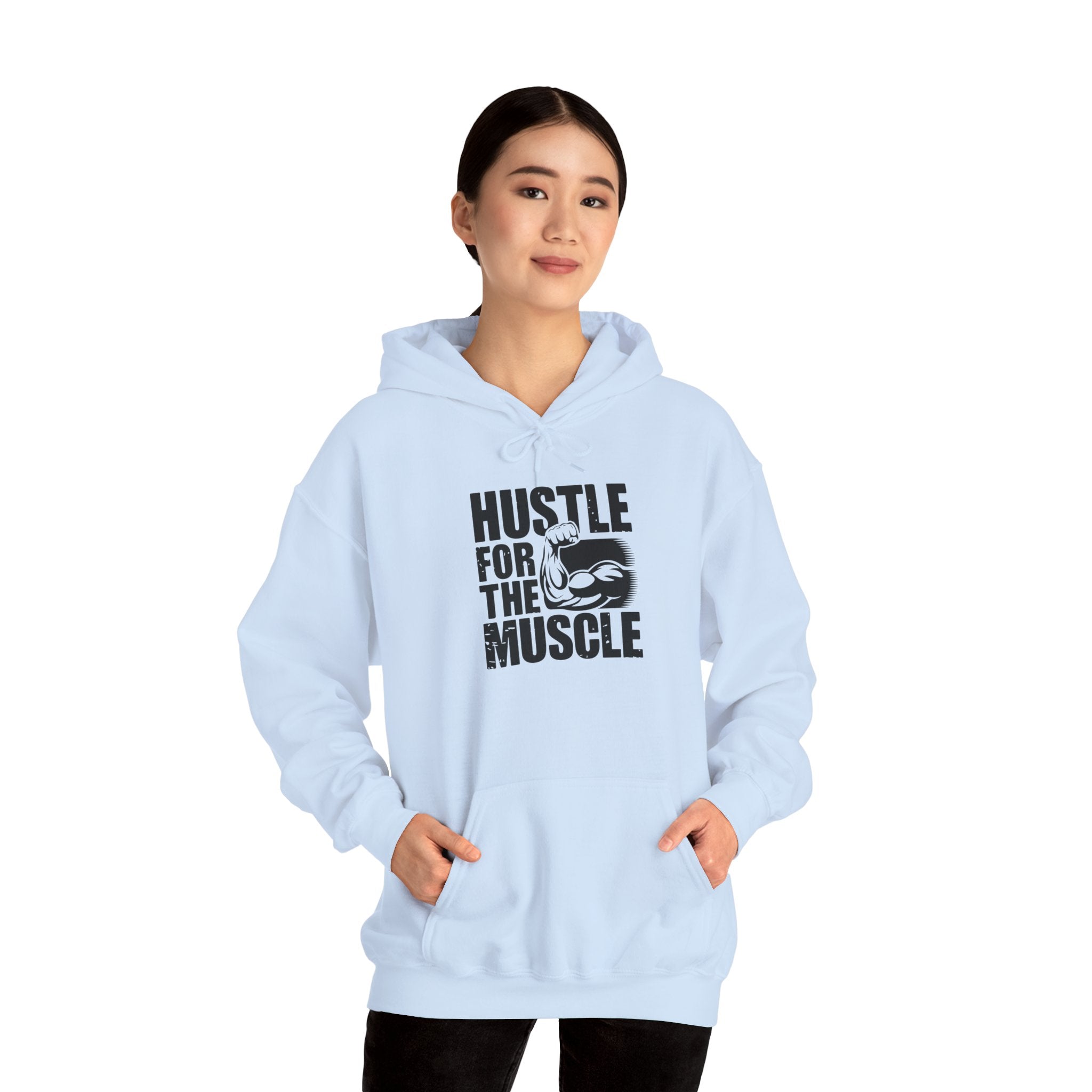 Hustle for the Muscle Sweatshirt - Unisex Heavy Blend™ Hoodie for Fitness Enthusiasts