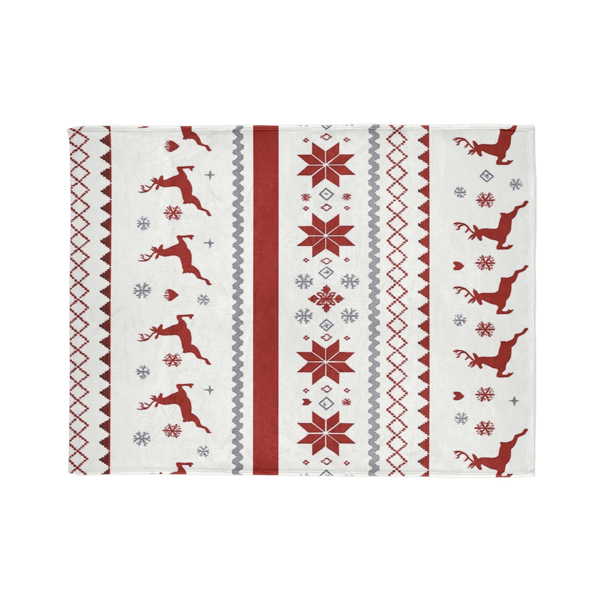Cozy Christmas Blanket, Holiday Decor, Winter Warmth, Reindeer Blanket, Gift for Him/Her, Soft Throw for Snuggling