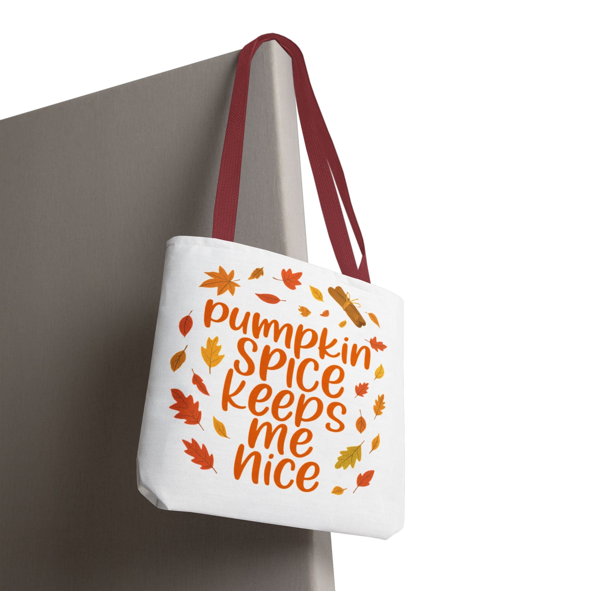Autumn Vibes Tote Bag, Pumpkin Spice Fall Tote, Gift for Coffee Lovers, Seasonal Shopping Bag, Fall Decor Accessory