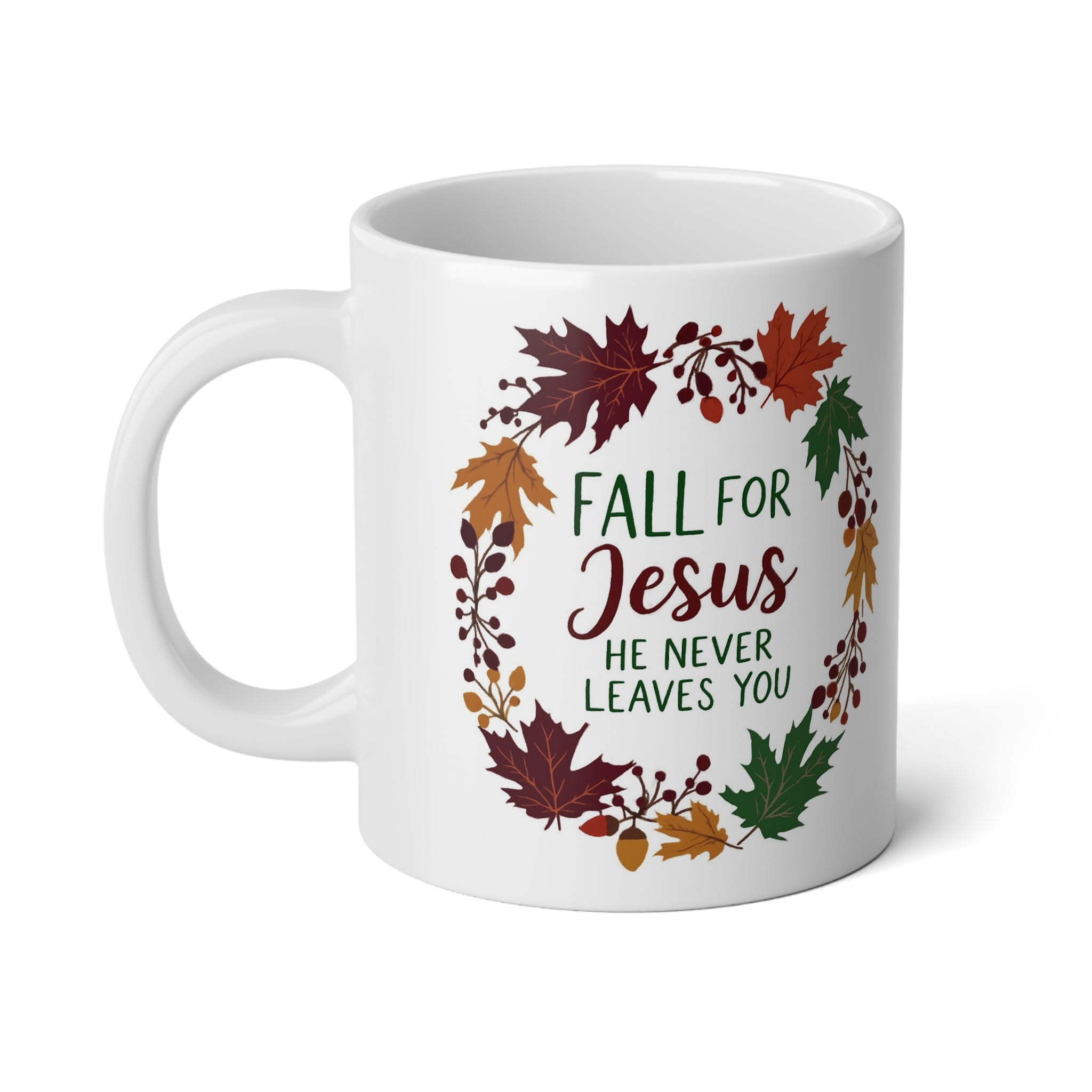 Fall-Inspired Jumbo Mug for Coffee Lovers, 20oz Seasonal Drinkware, Autumn Decor, Thanksgiving Gift, Cozy Vibes