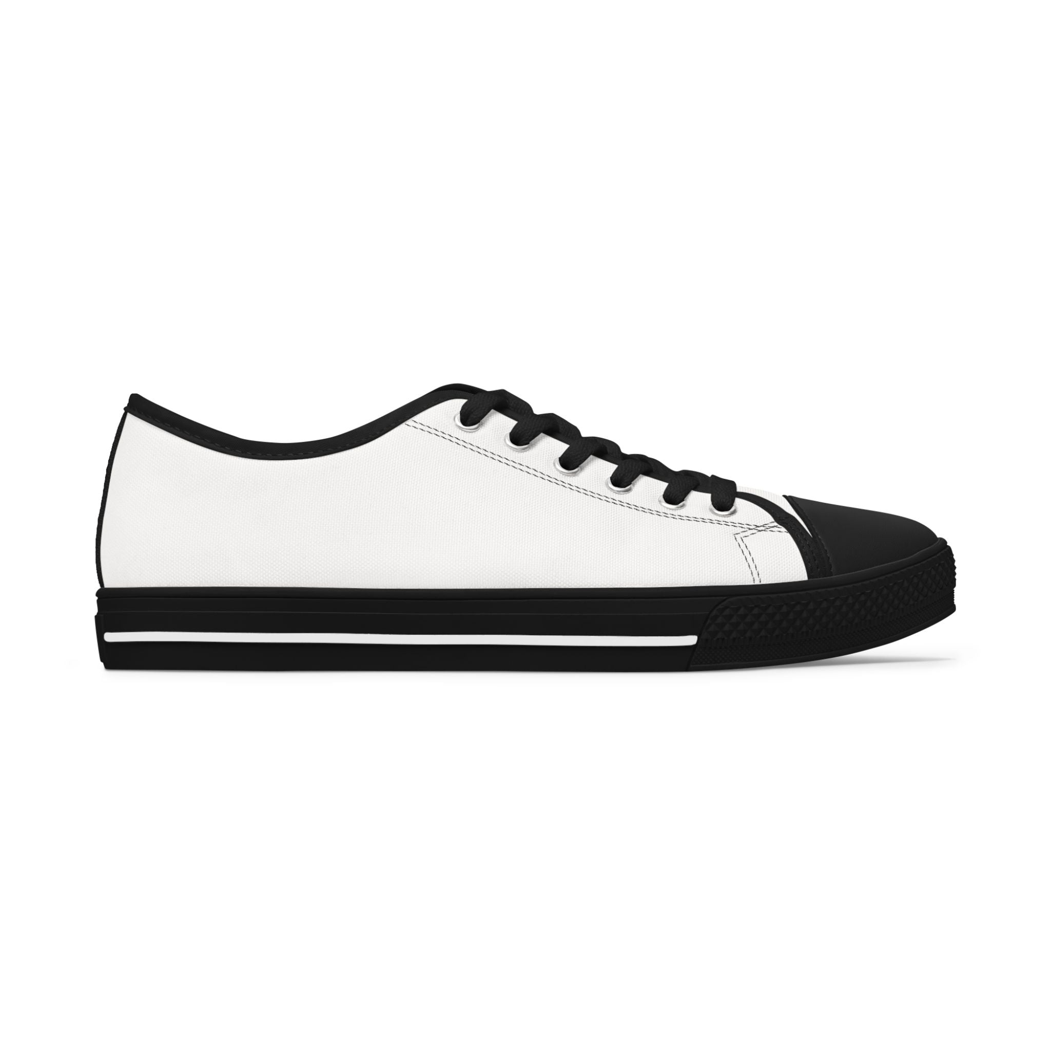 White Stylish Women's Low Top Sneakers - Casual, Comfortable, Everyday Wear, Perfect for Summer, Striped Sneakers, Trendy Footwear