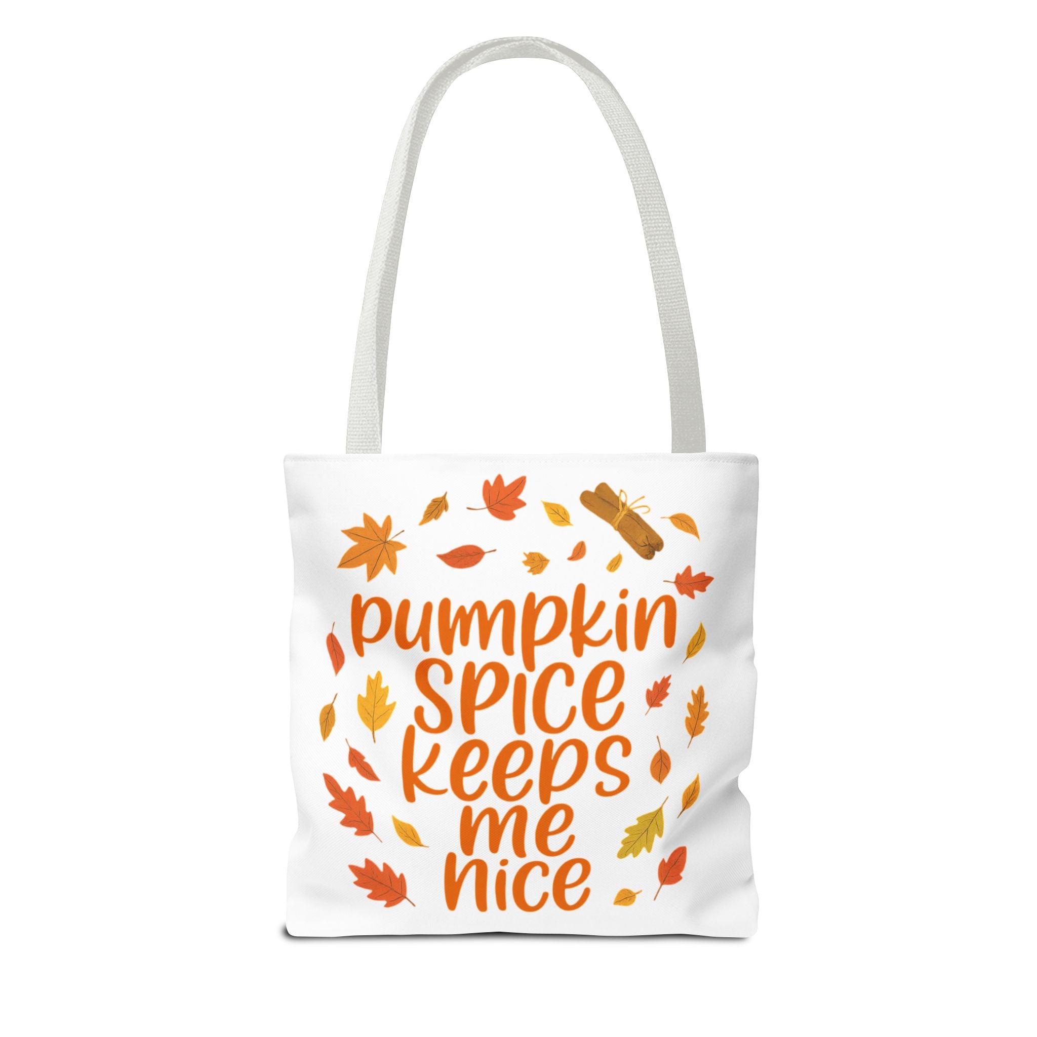 Autumn Vibes Tote Bag, Pumpkin Spice Fall Tote, Gift for Coffee Lovers, Seasonal Shopping Bag, Fall Decor Accessory