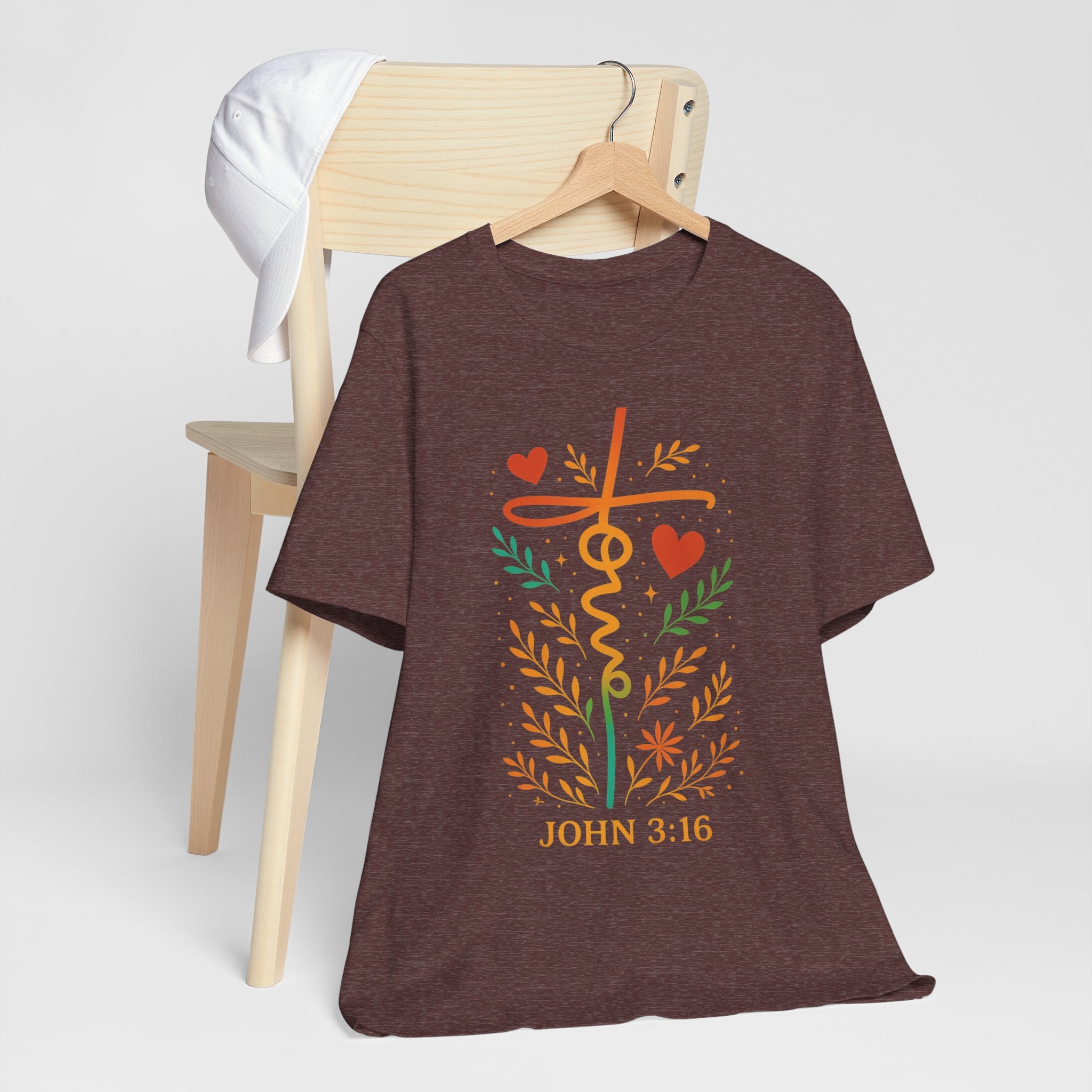 Faith-Inspired Unisex Tee: John 3:16, Christian Gift, Graphic T-Shirt, Religious Apparel, Inspirational Wear