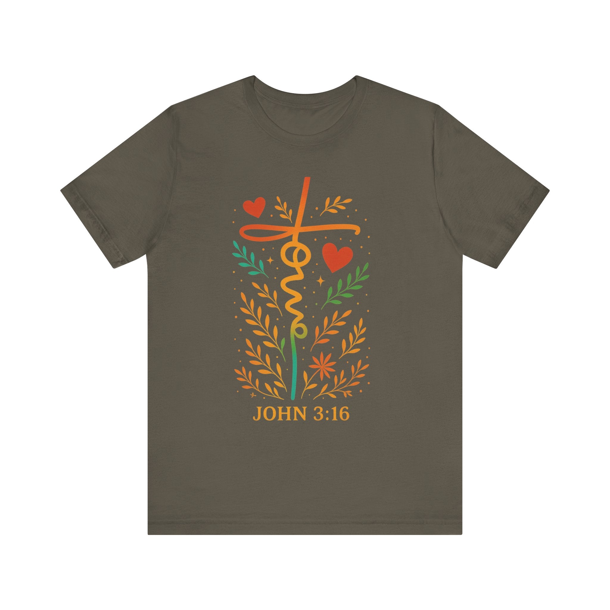 Faith-Inspired Unisex Tee: John 3:16, Christian Gift, Graphic T-Shirt, Religious Apparel, Inspirational Wear