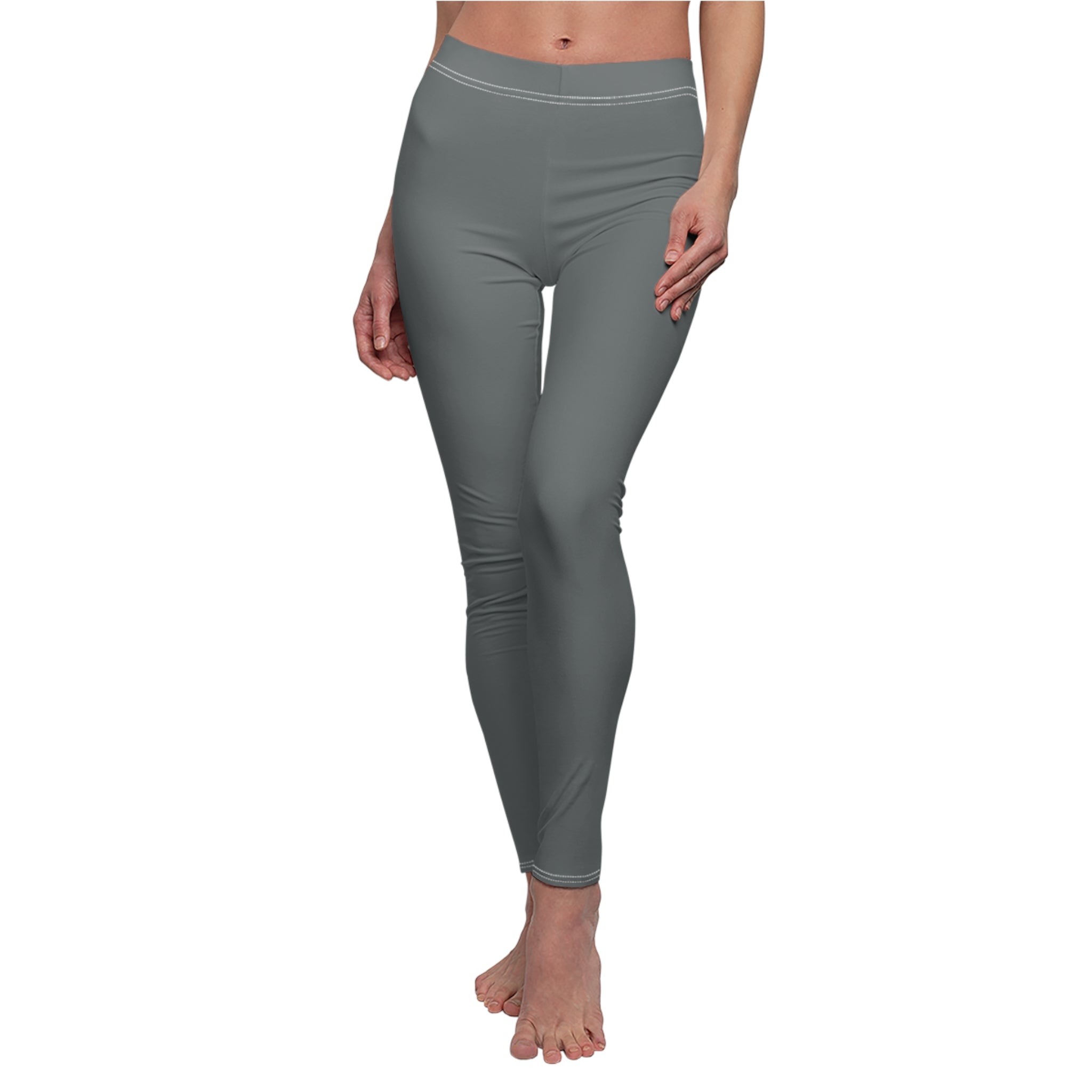 Grey Stylish Women's Casual Leggings, Trendy Activewear, Comfortable Yoga Pants, Perfect Gift for Fitness Lovers, Everyday Wear
